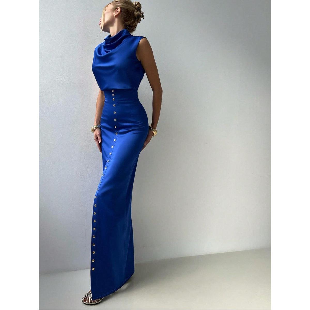طقم منسق من تنورة طويلة وبلوزة ساتان-women-clothing-coordsets-image-10