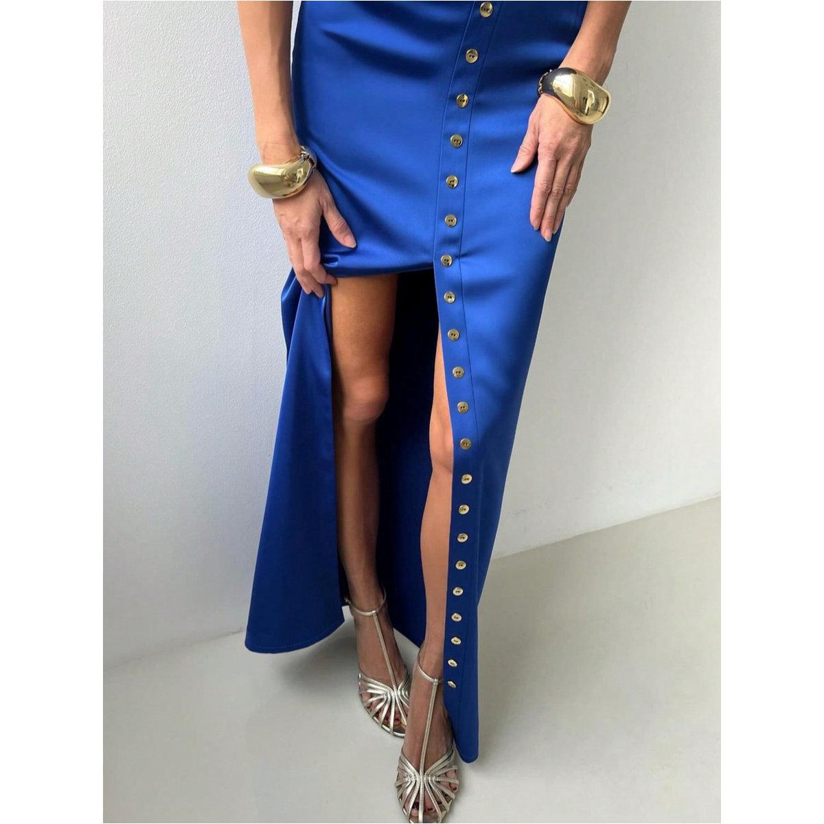 طقم منسق من تنورة طويلة وبلوزة ساتان-women-clothing-coordsets-image-6