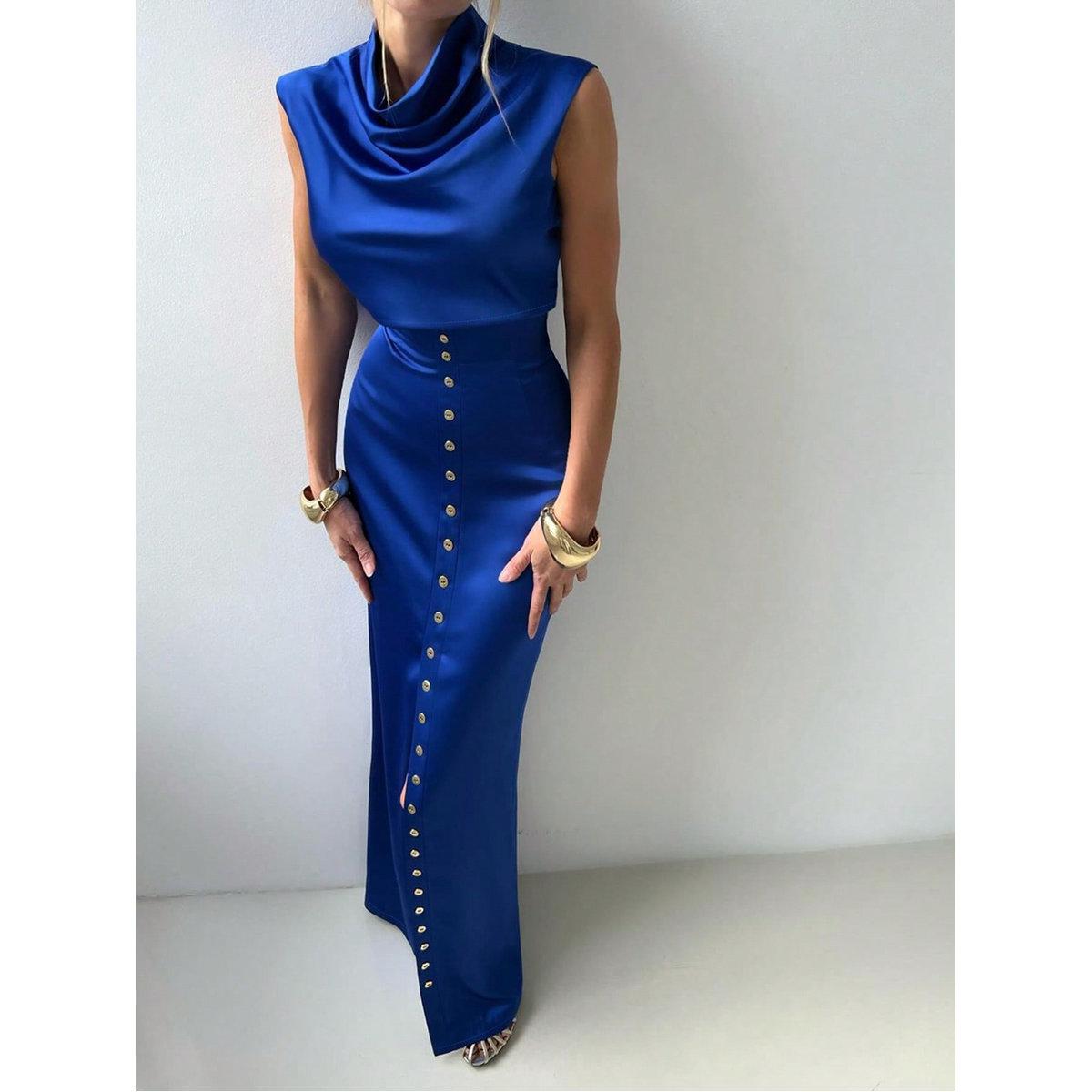 طقم منسق من تنورة طويلة وبلوزة ساتان-women-clothing-coordsets-image-8