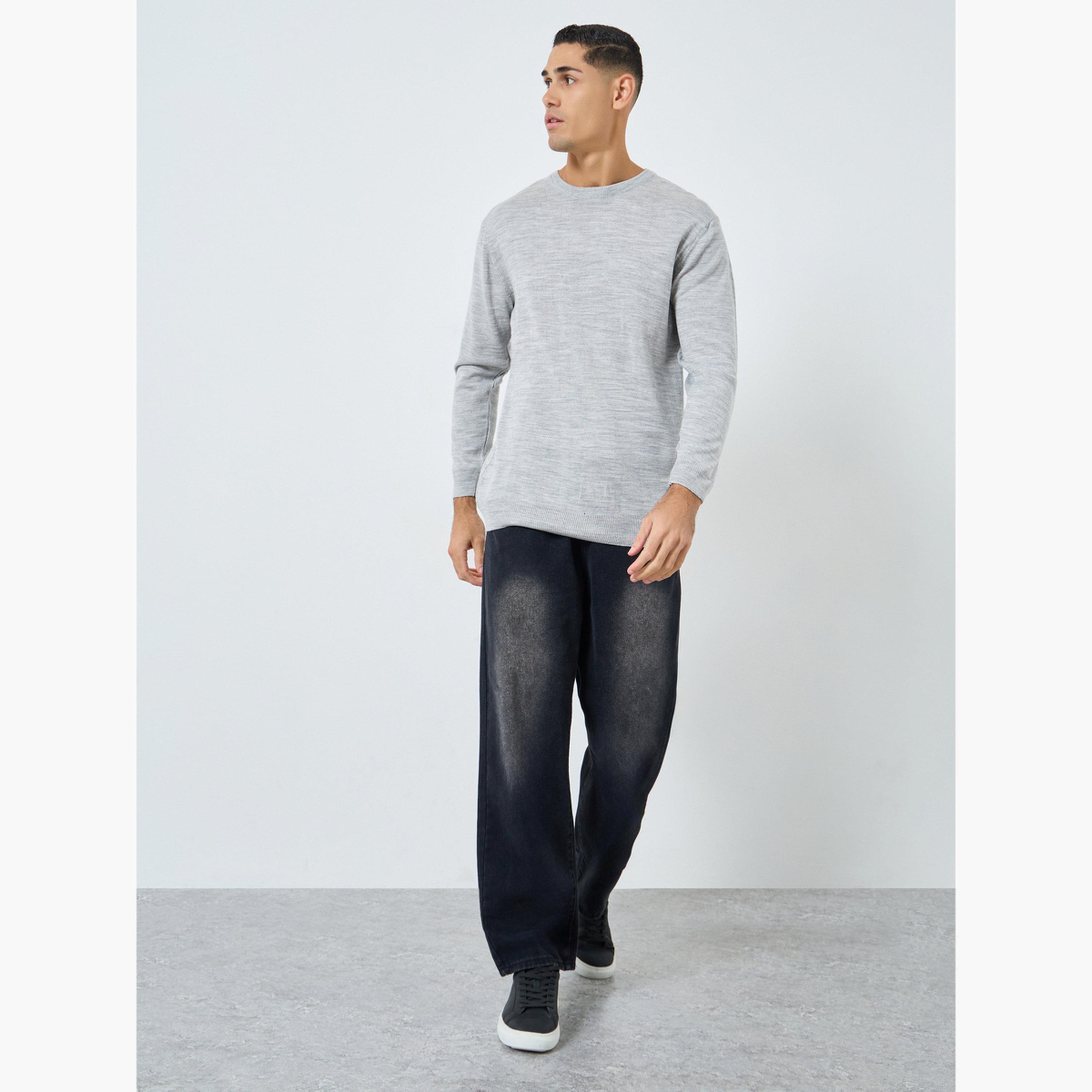 ستايلي - سترة رمادية محبوكة بقصّة عادية للرجال -men-clothing-sweatersandpullovers-image-2
