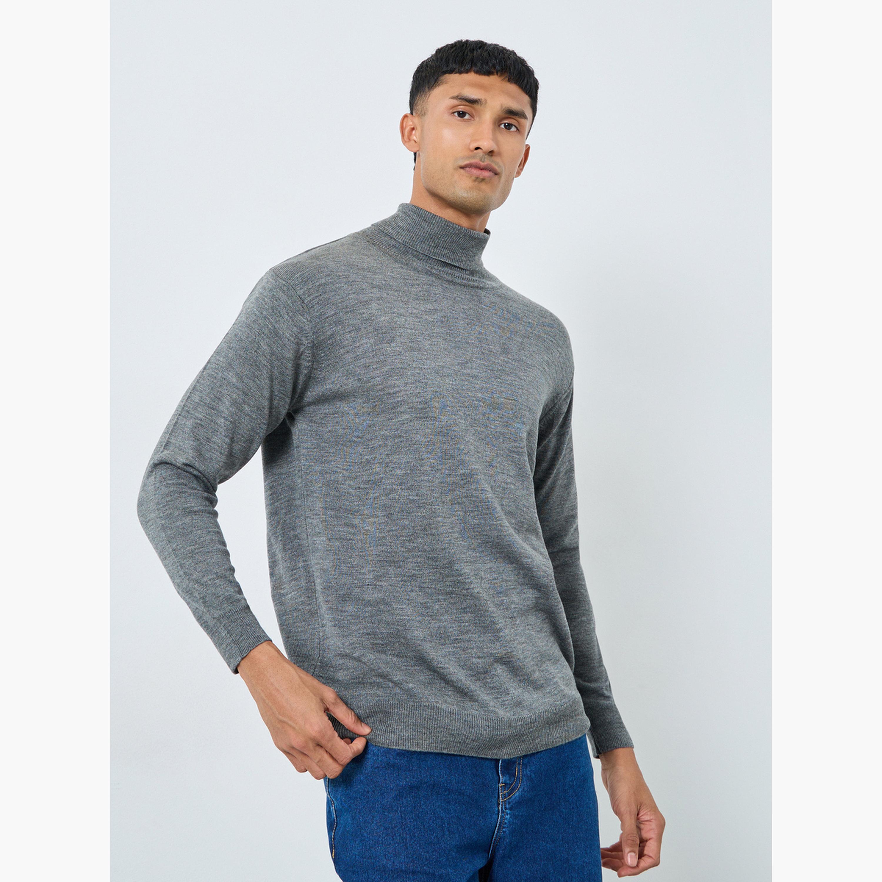 ستايلي - سترة رمادية ذات ياقة مدورة للرجال -men-clothing-sweatersandpullovers-image-1