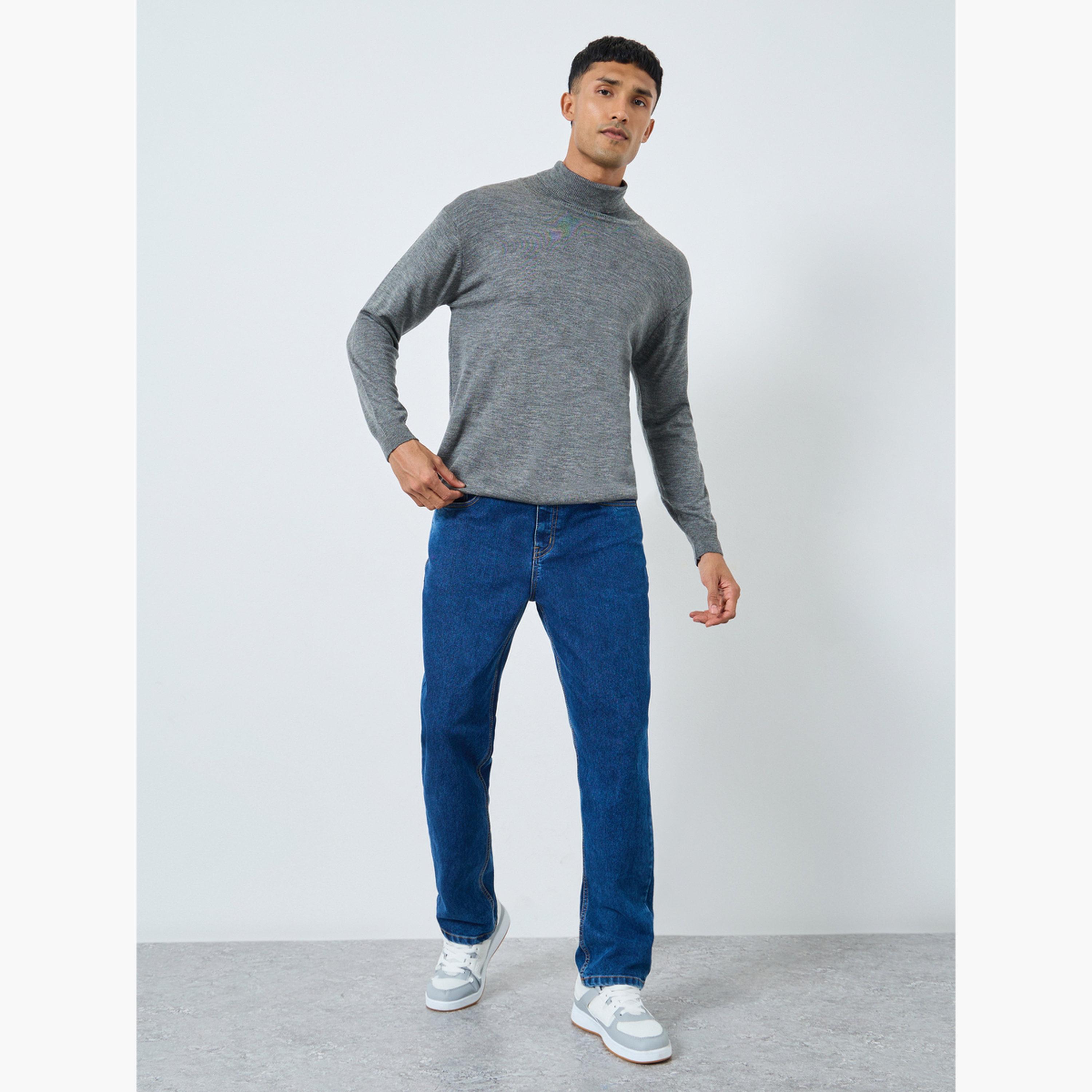 ستايلي - سترة رمادية ذات ياقة مدورة للرجال -men-clothing-sweatersandpullovers-image-2