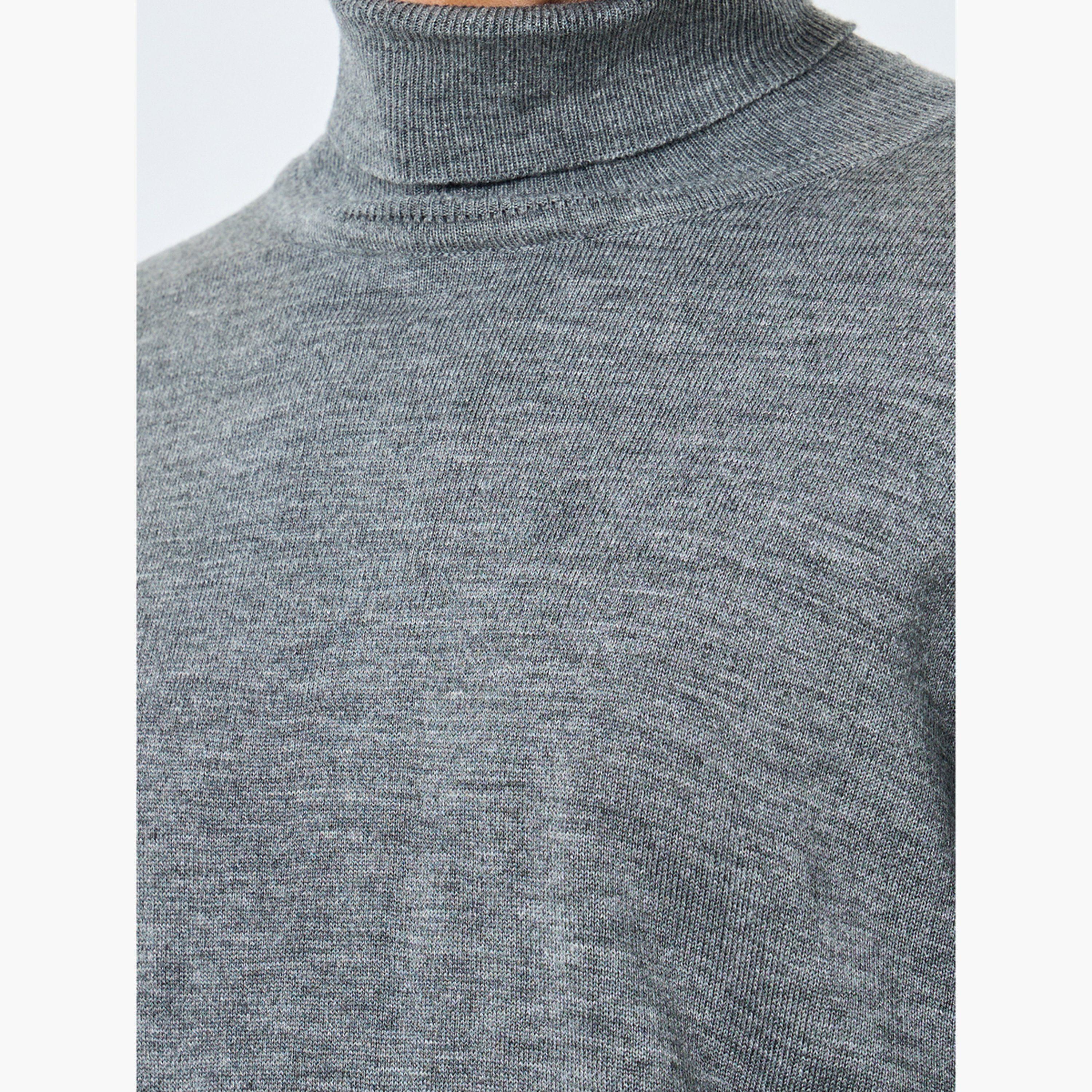 ستايلي - سترة رمادية ذات ياقة مدورة للرجال -men-clothing-sweatersandpullovers-image-3