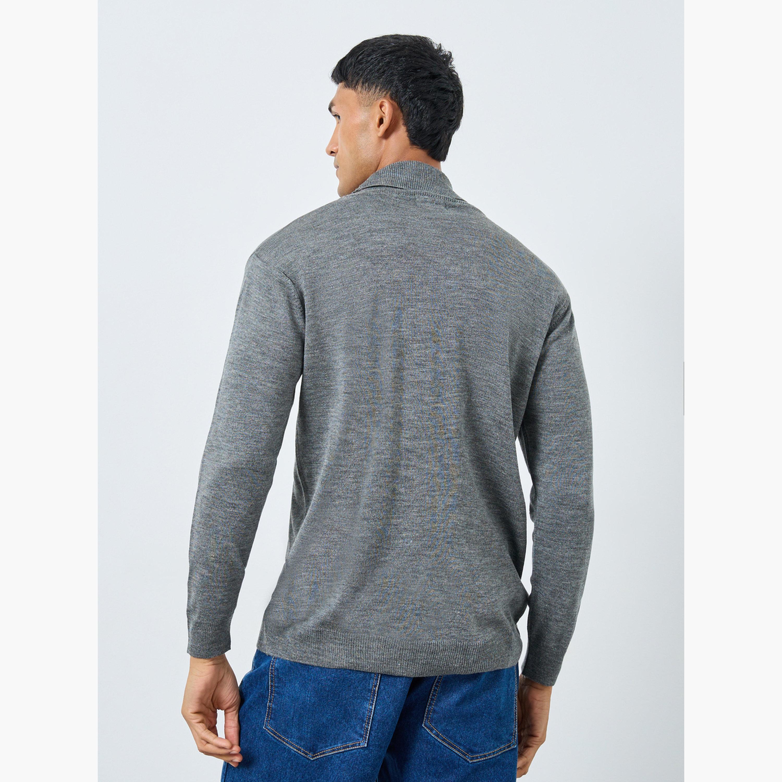 ستايلي - سترة رمادية ذات ياقة مدورة للرجال -men-clothing-sweatersandpullovers-image-4