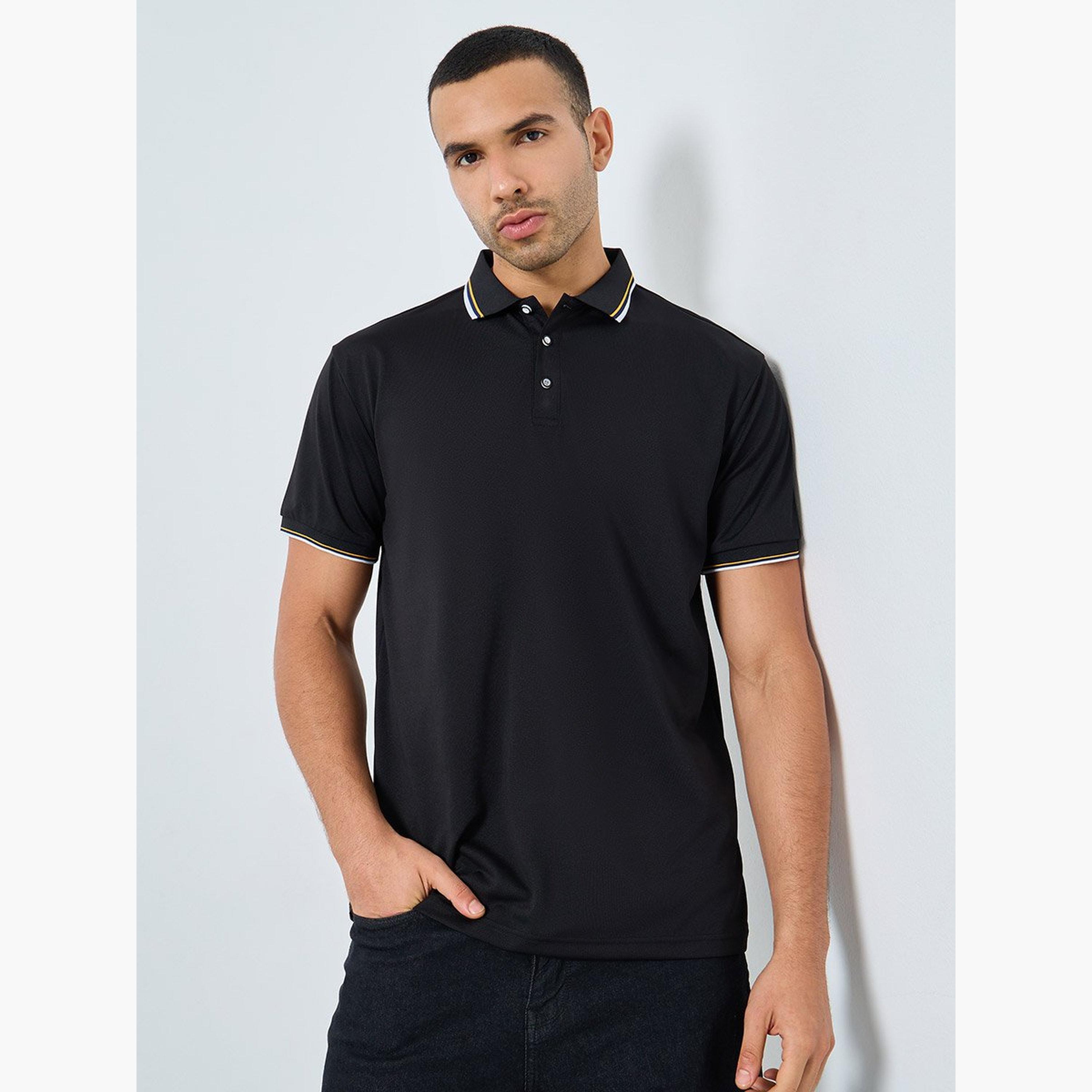 Styli Men Regular Fit Contrast Tipping Solid Polo-men-clothing-tshirtsandpolos-polos-image-1