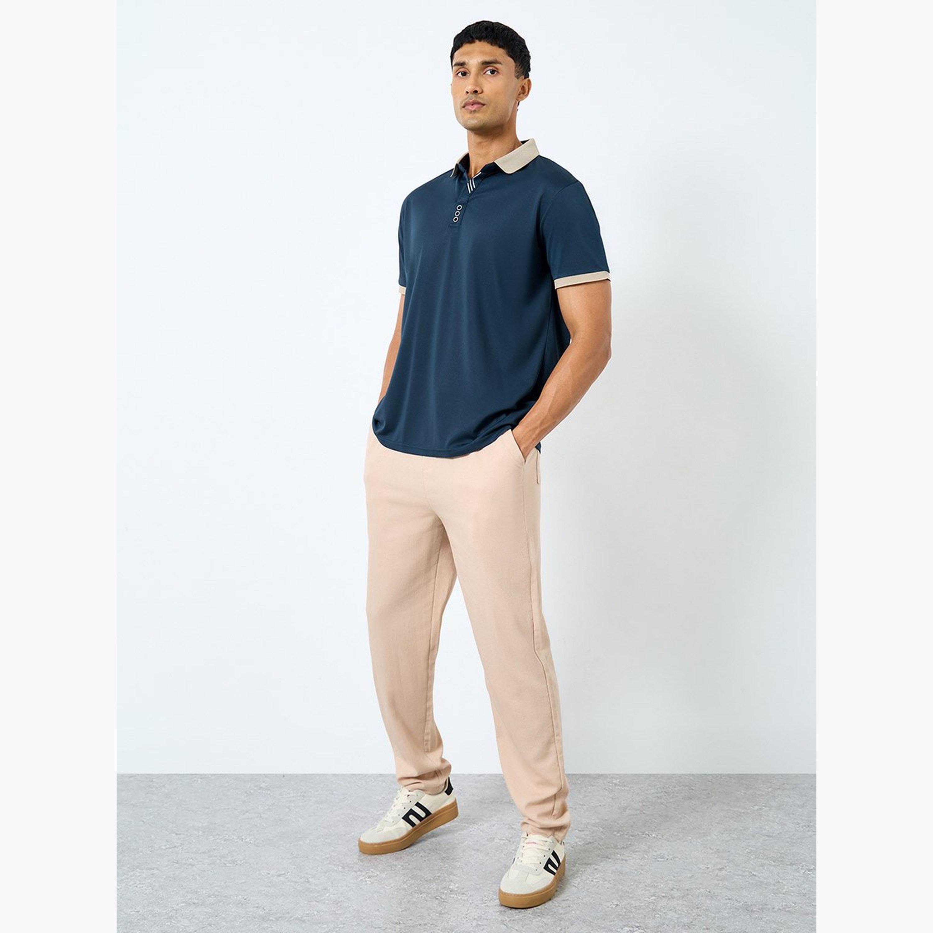 Styli Men Regular Fit Polo with Contrast Rib Detail-men-clothing-sportswearandactivewear-tshirtsandpolos-image-2