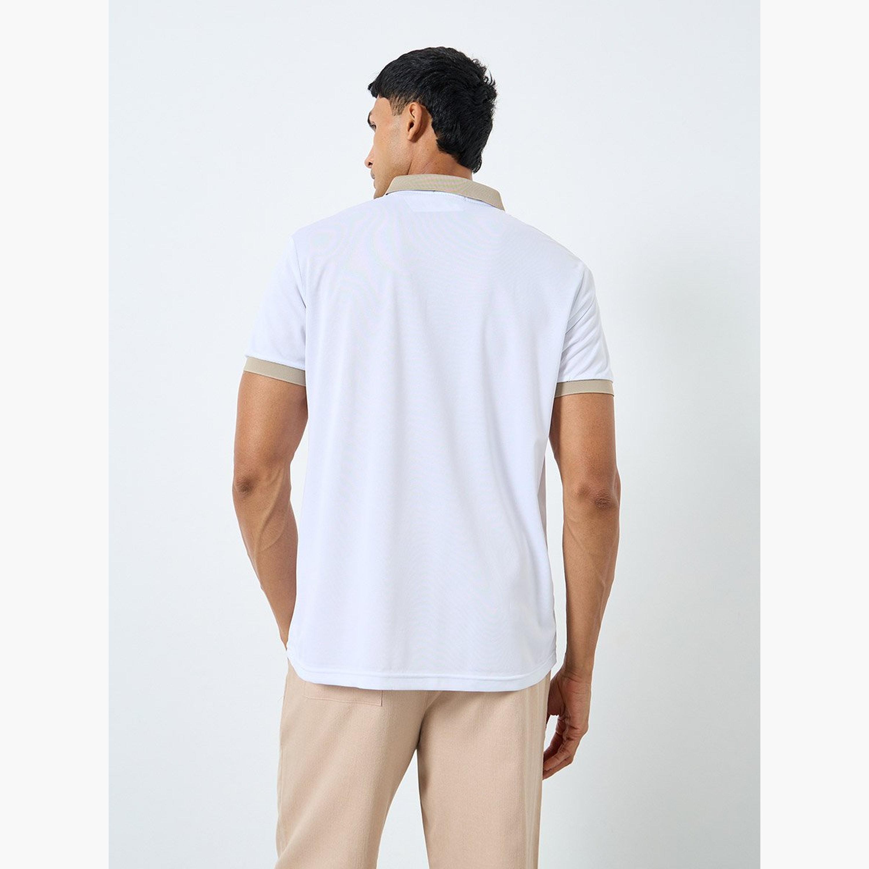 ستايلي - قميص بولو للرجال بقصّة عادية مع تفاصيل ضلع متباينة-men-clothing-sportswearandactivewear-tshirtsandpolos-image-4