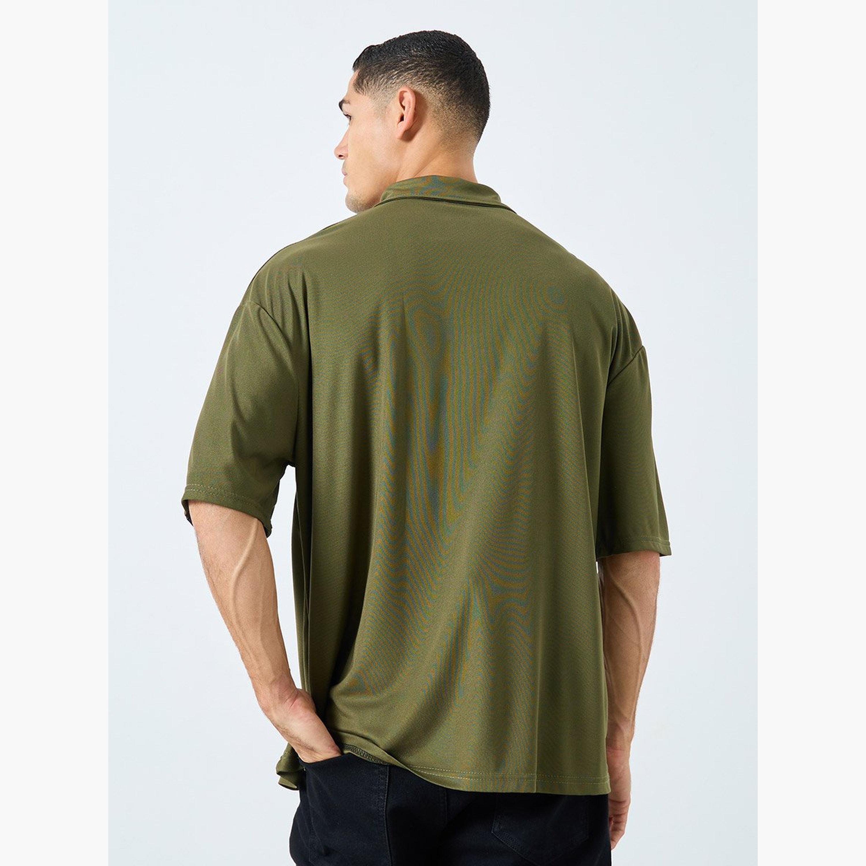 Styli Olive Embroidered Oversized Polo Shirt-men-clothing-tshirtsandpolos-polos-image-4