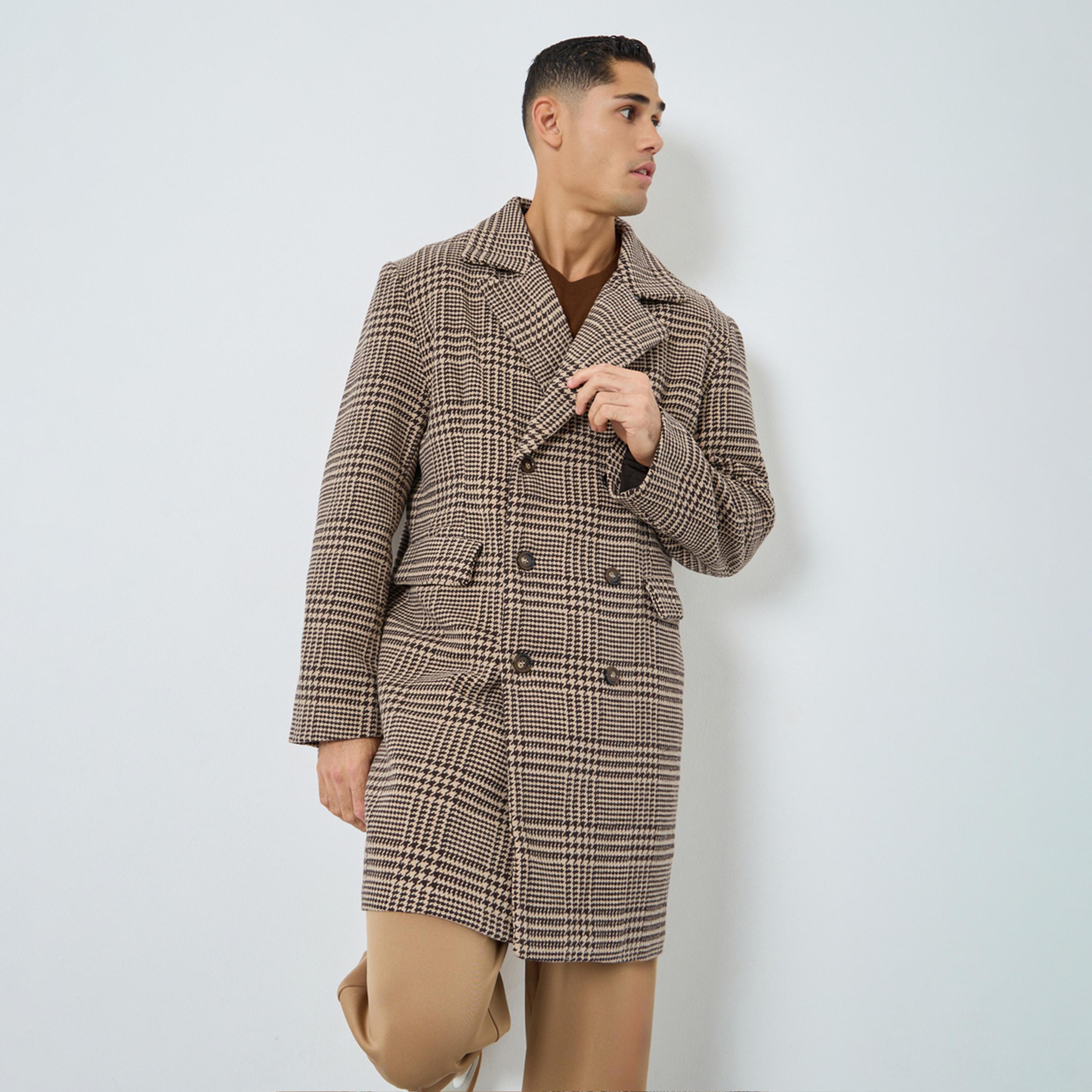 Styli Men Oversized Double-Breasted Wool Like Coat-men-clothing-jacketsandblazers-coats-image-1