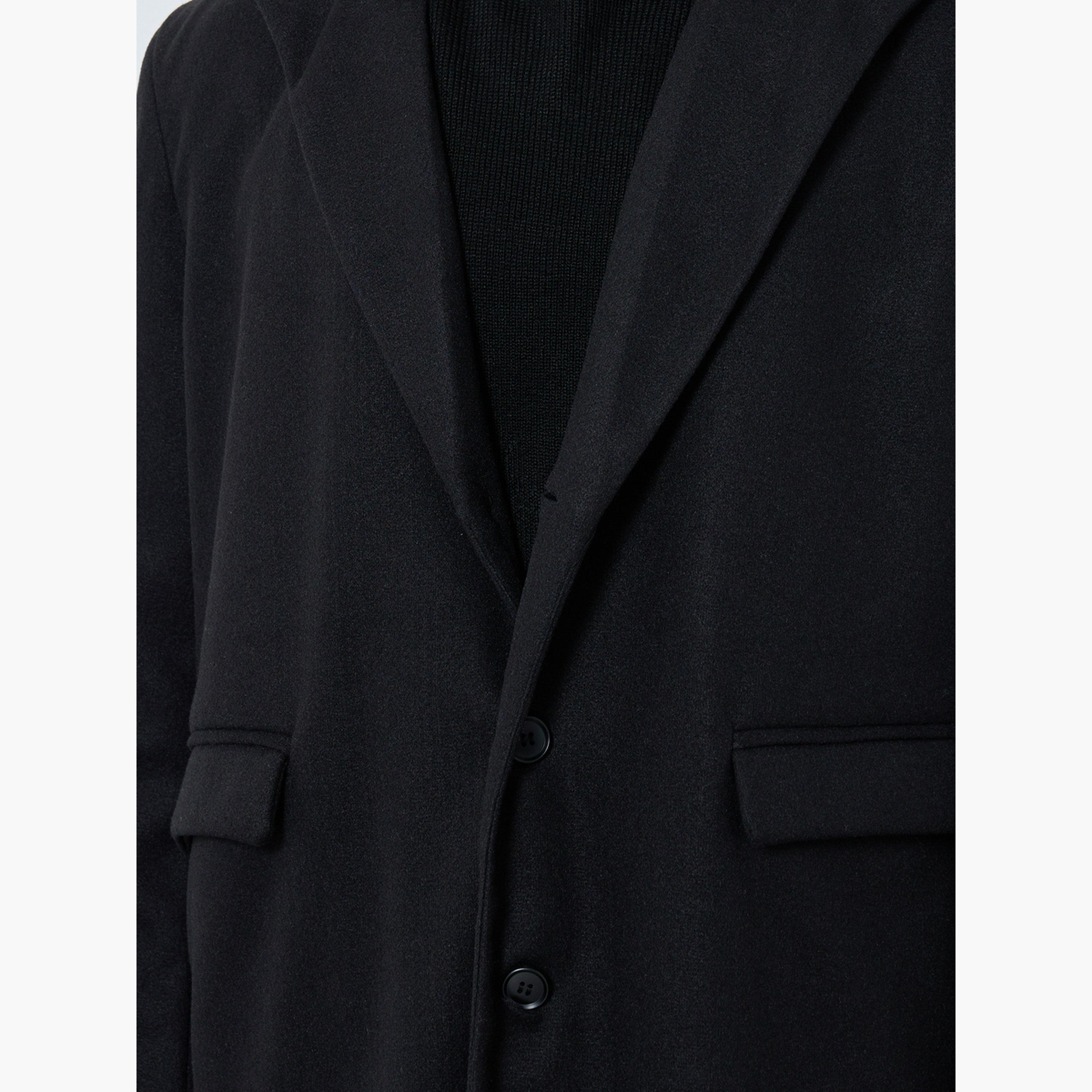 ستايلي - معطف رجالي أسود حجم كبير من الصوف-men-clothing-jacketsandblazers-coats-image-4