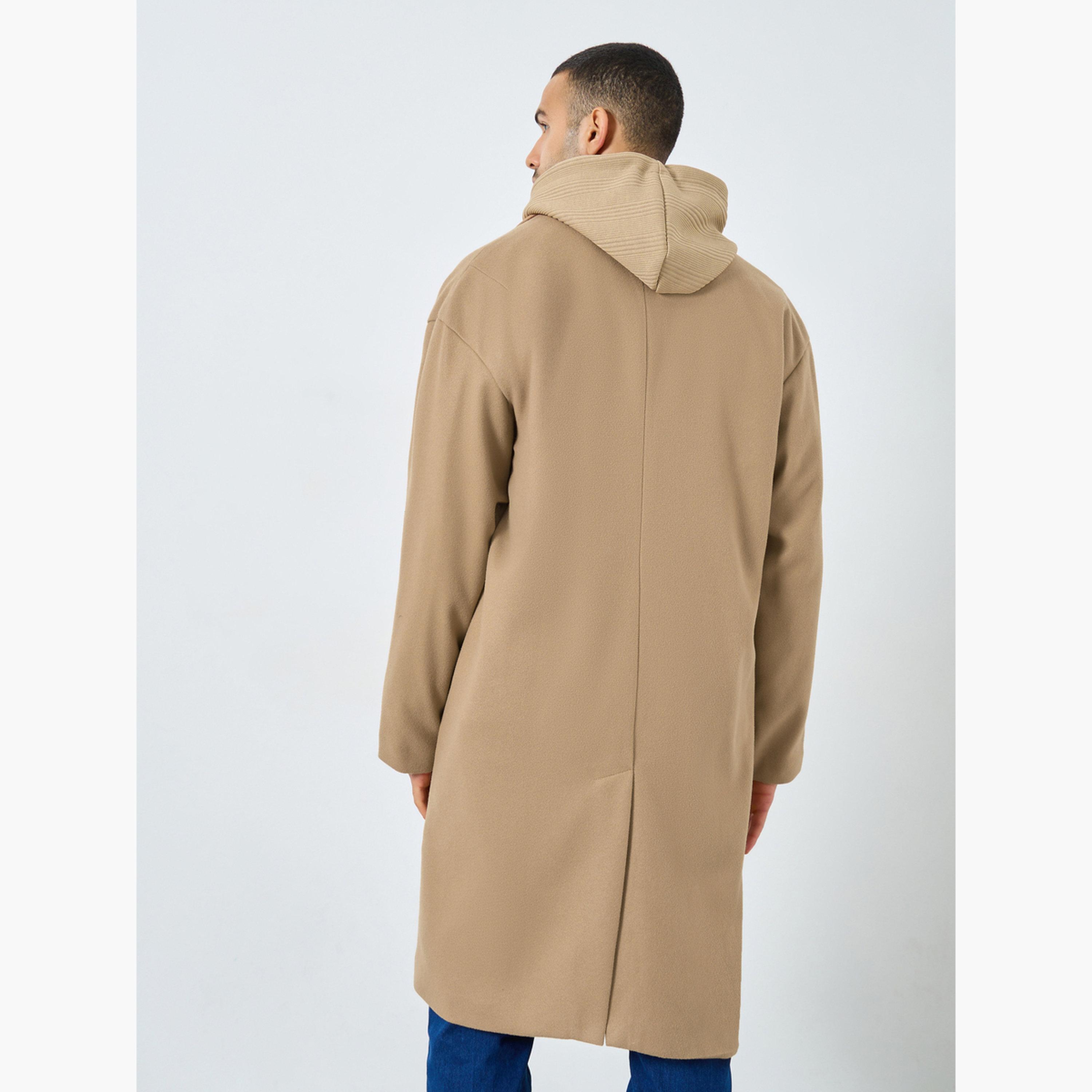 Styli Men Brown Oversized Wool Like Coat-men-clothing-jacketsandblazers-coats-image-4