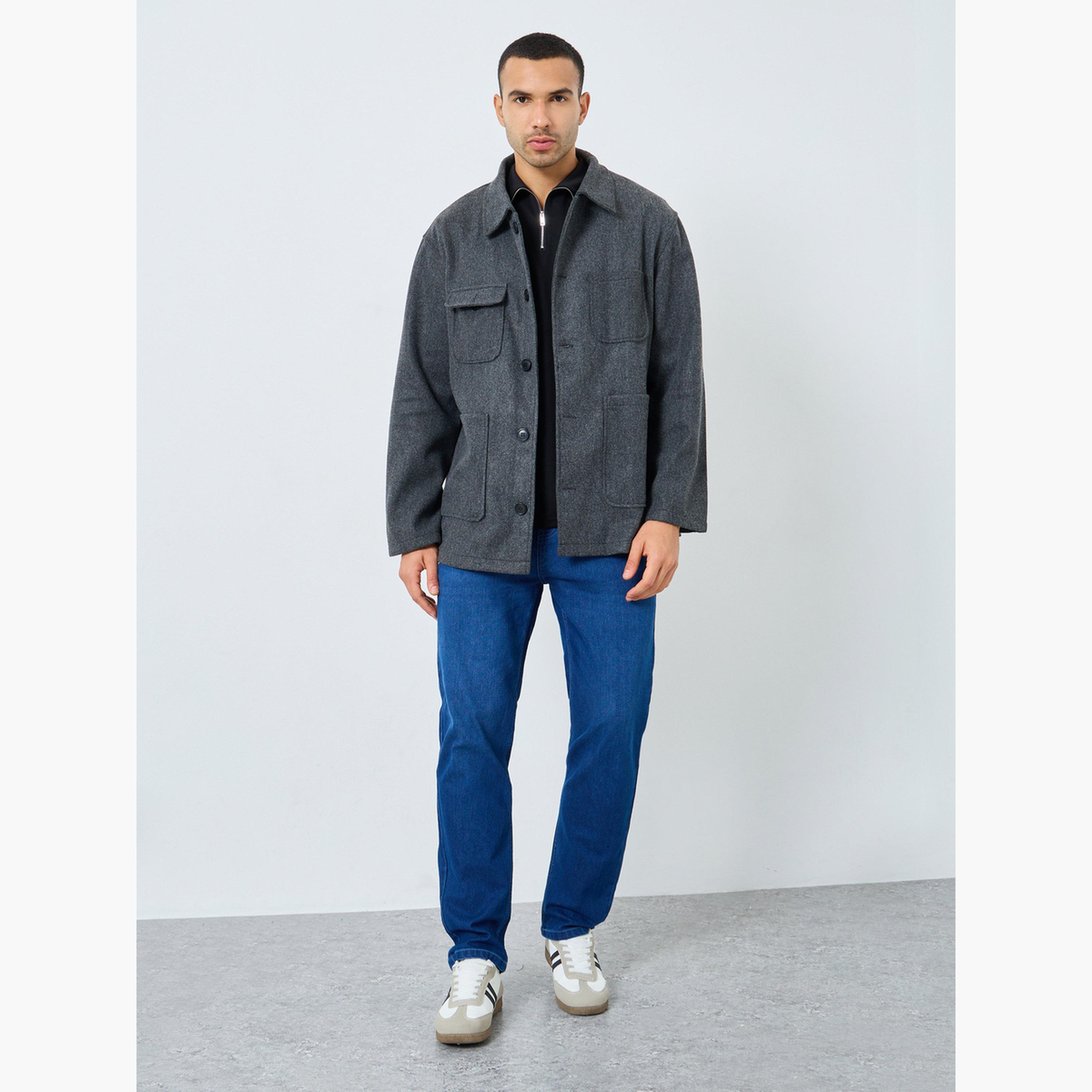 Styli Men Grey Oversized Wool Like Coat-men-clothing-jacketsandblazers-coats-image-2