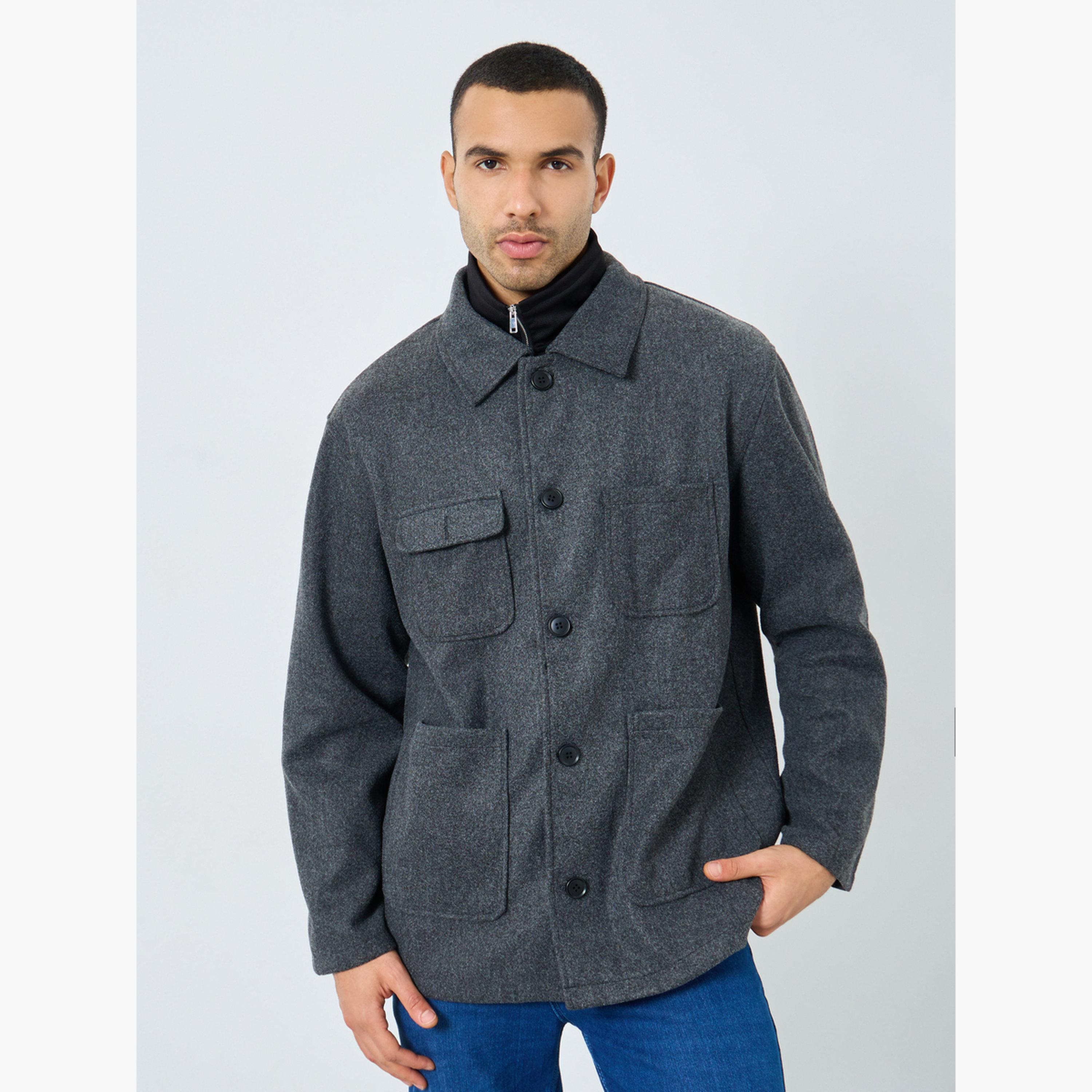 Styli Men Grey Oversized Wool Like Coat-men-clothing-jacketsandblazers-coats-image-3