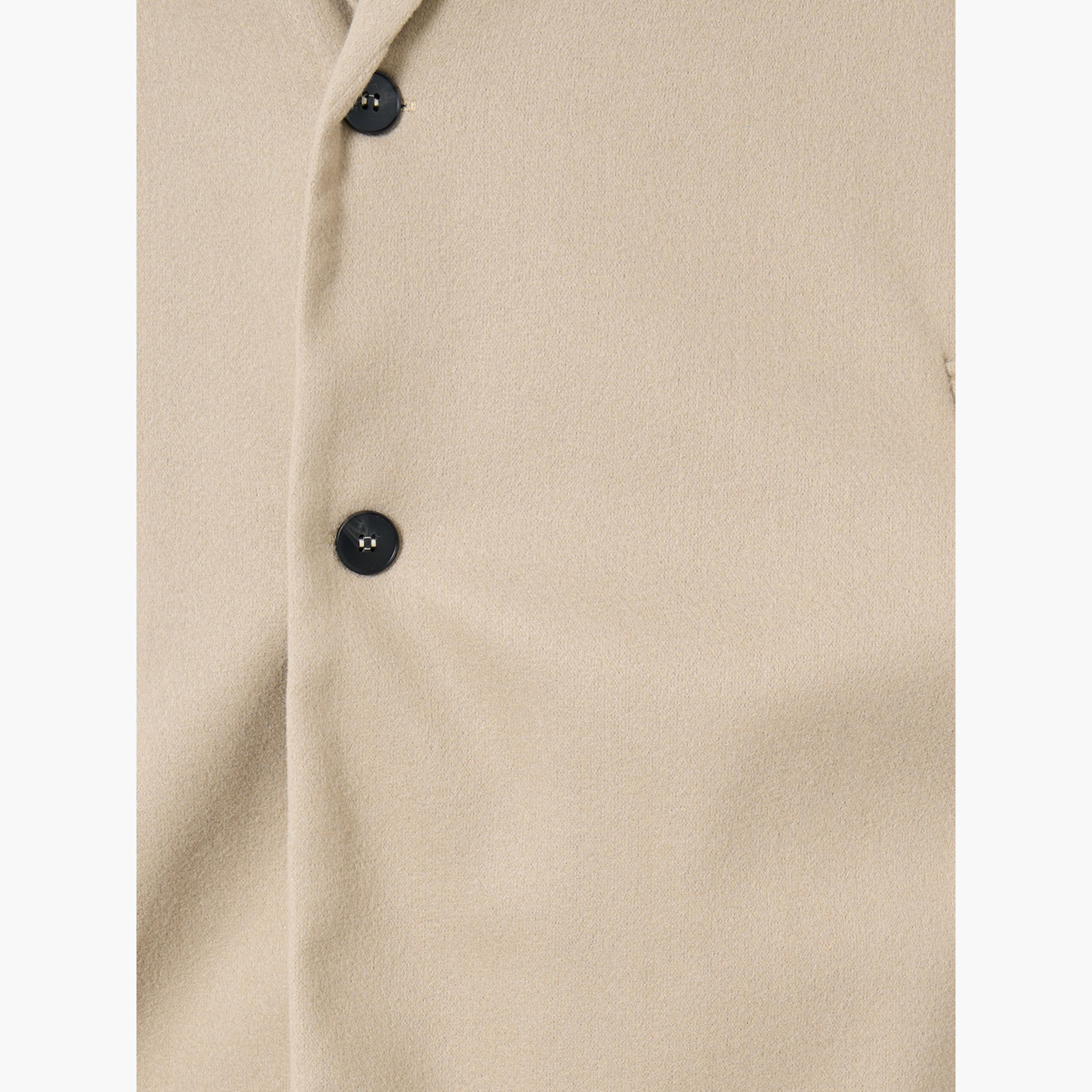 Styli Men Beige Longline Wool Like Coat-men-clothing-jacketsandblazers-coats-image-3