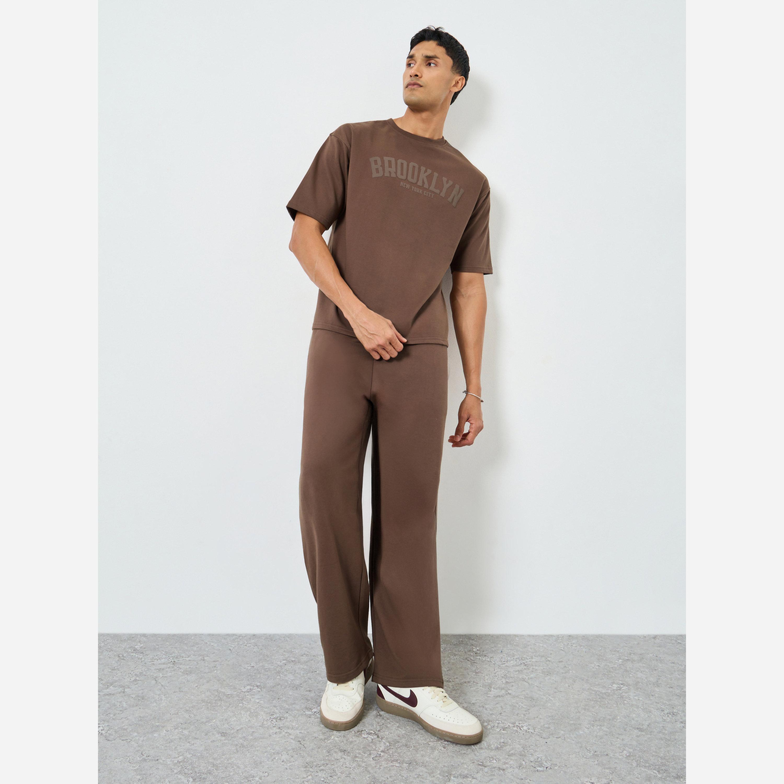 Styli Men Oversized Puff Print T-Shirt and Pants Co-Ords-men-clothing-coordsets-image-1