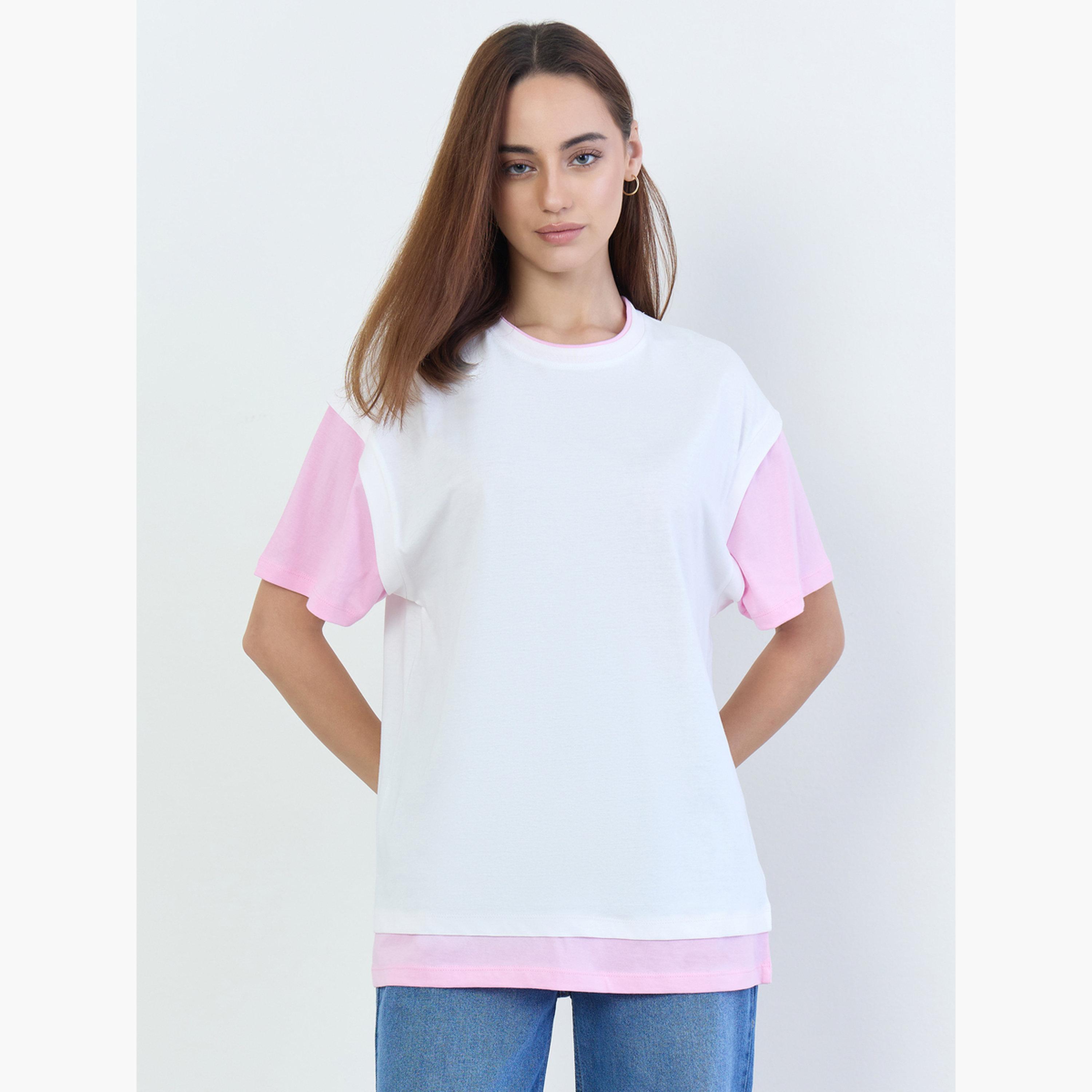 Styli Oversized Color Block T-Shirt-women-clothing-tshirts-image-1