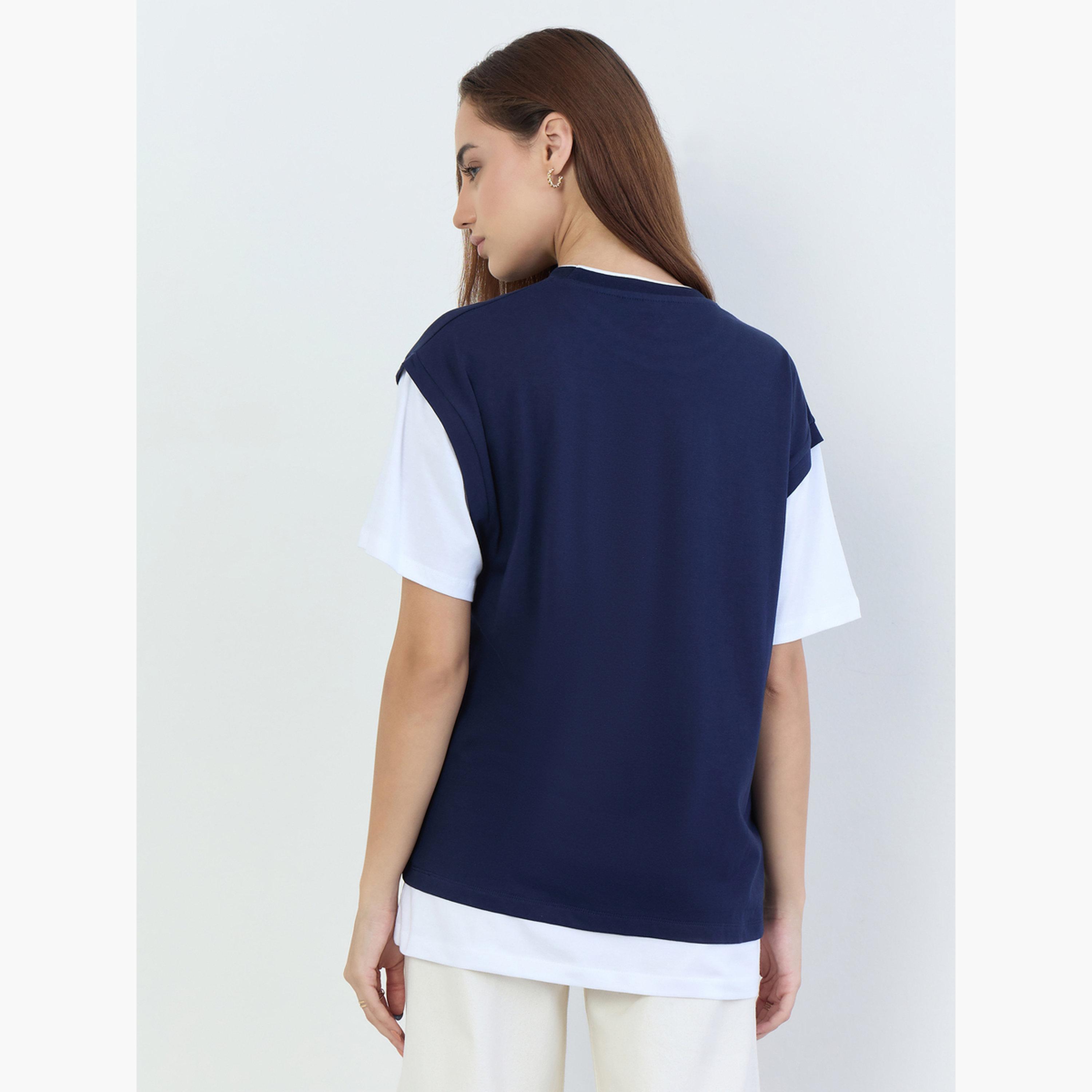 ستايلي - تي شيرت مقاس واسع بألوان متعددة-women-clothing-tshirts-image-5
