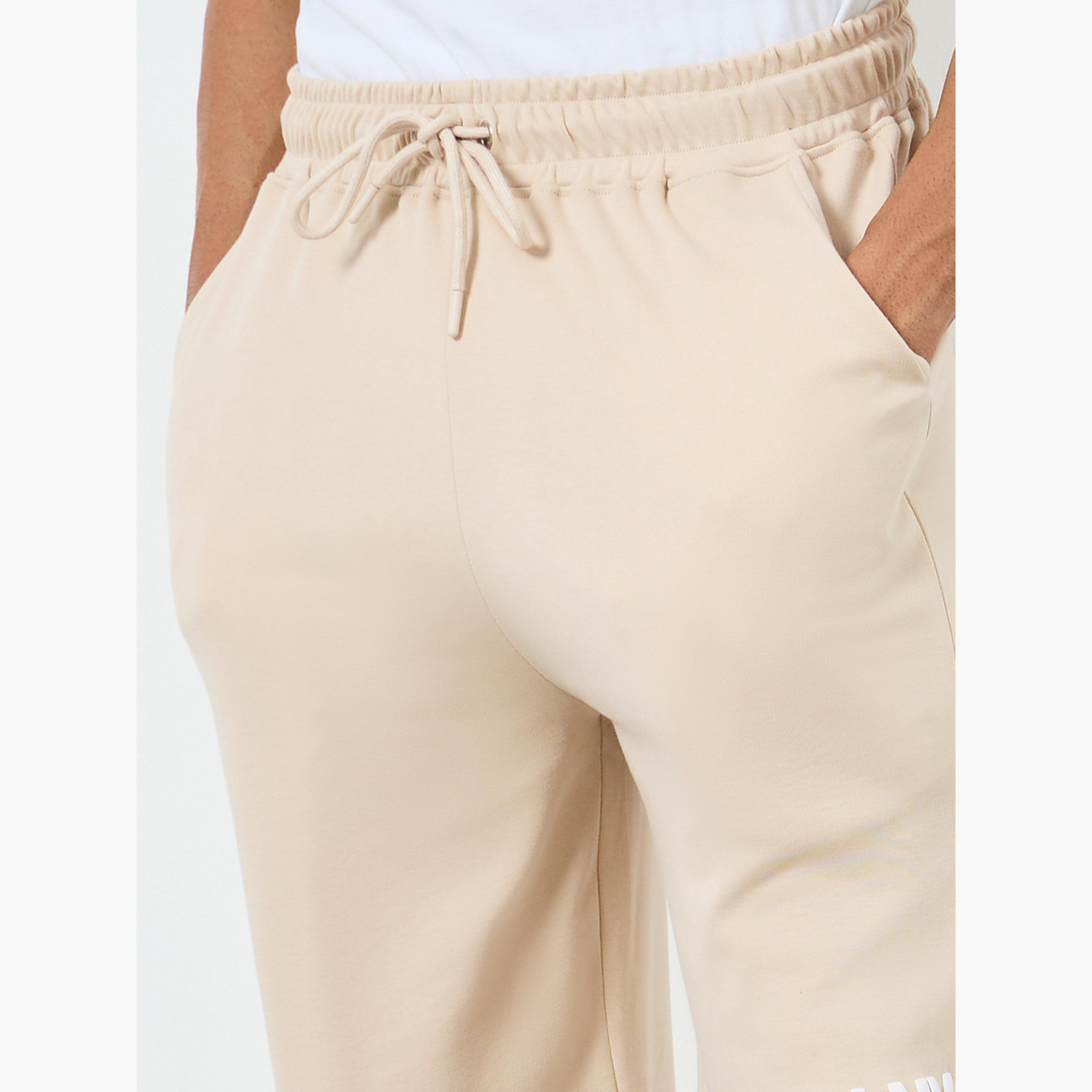 Styli Men Beige Oversized Shorts with Drawstring-men-clothing-bottoms-shorts-image-3