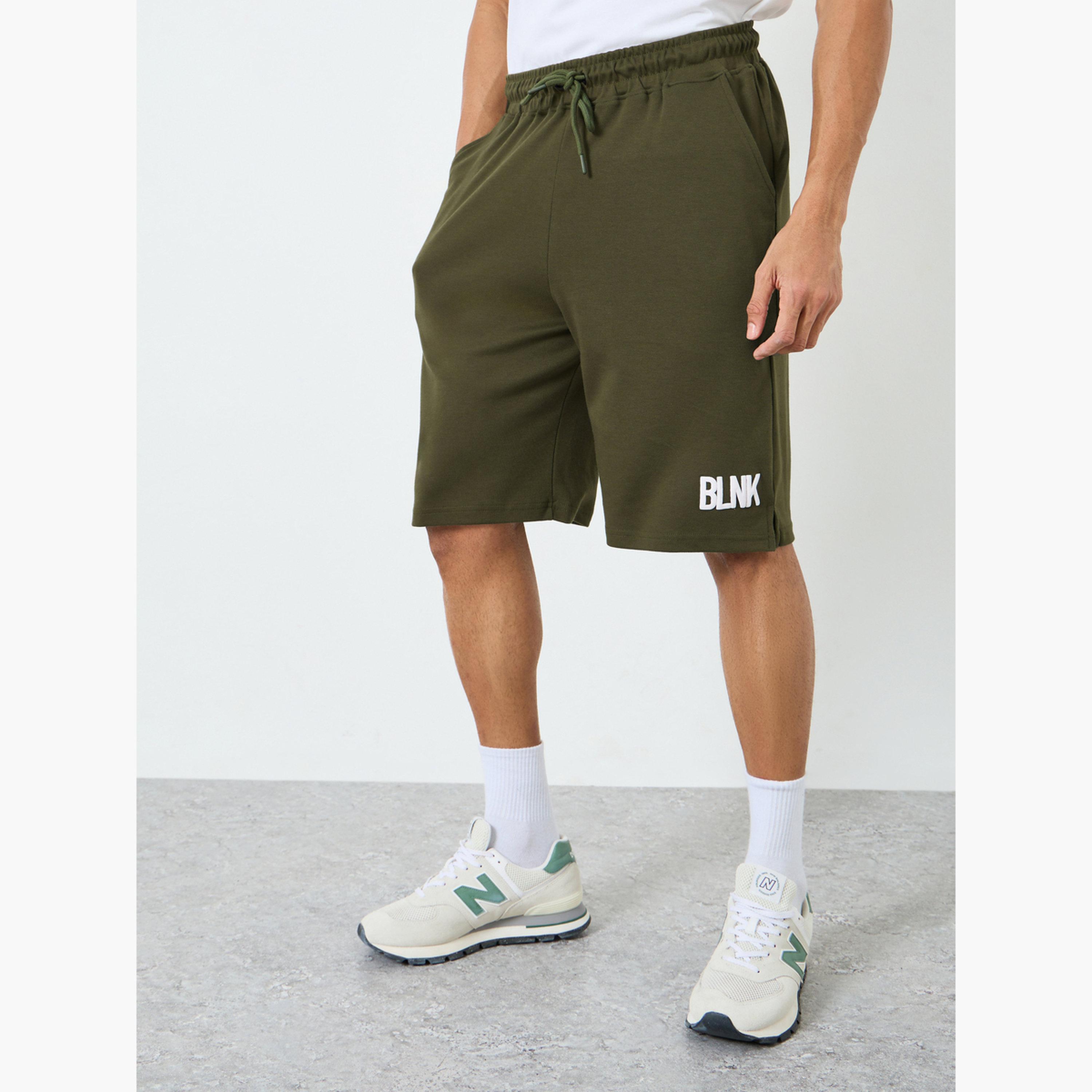 Styli Men Olive Green Oversized Knit Shorts-men-clothing-bottoms-shorts-image-1