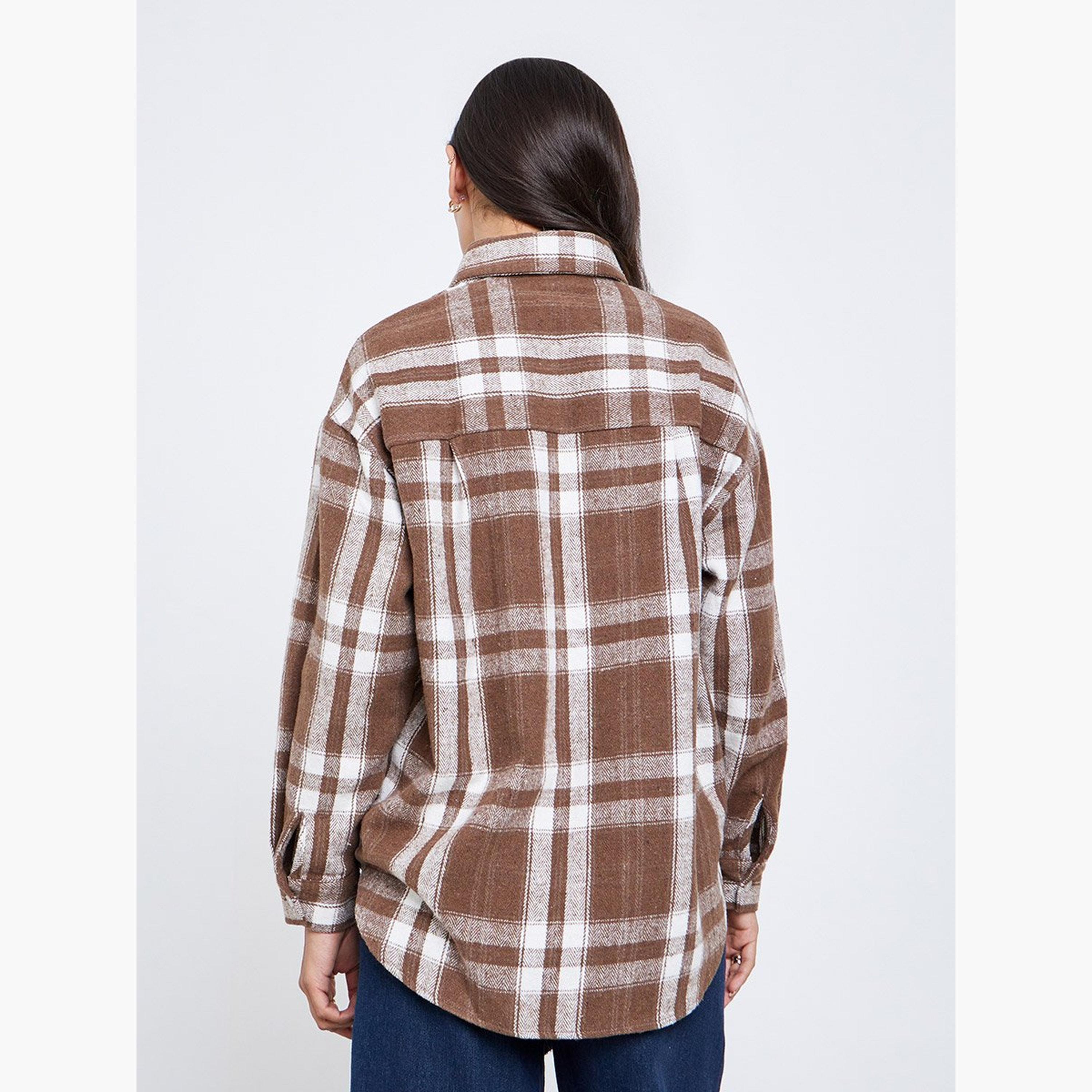 Styli Checked Long Sleeve Oversized Shirt-women-clothing-shirtsandblouses-shirts-image-5
