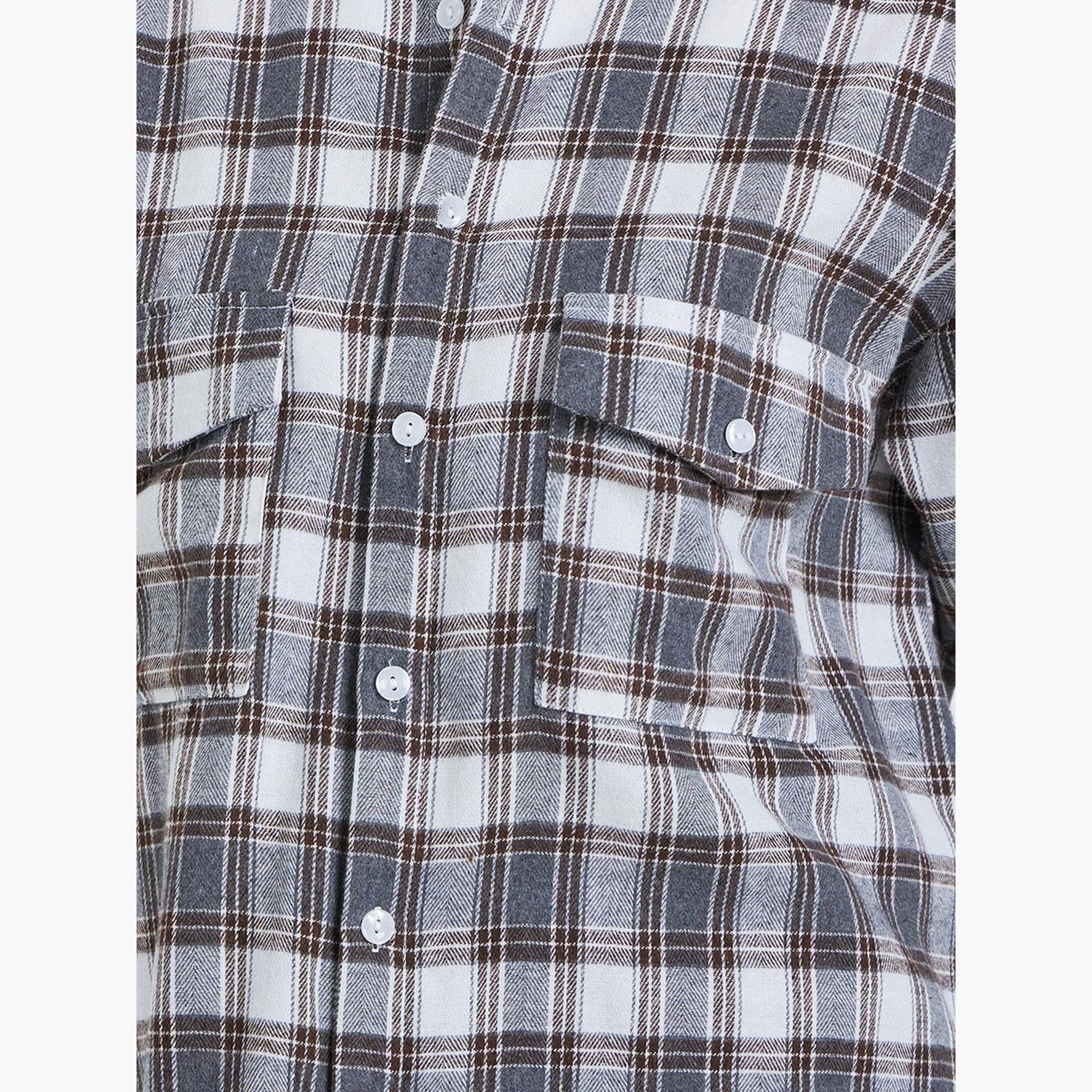 Styli Oversized Checked Print Buttoned Shirt-women-clothing-shirtsandblouses-shirts-image-4