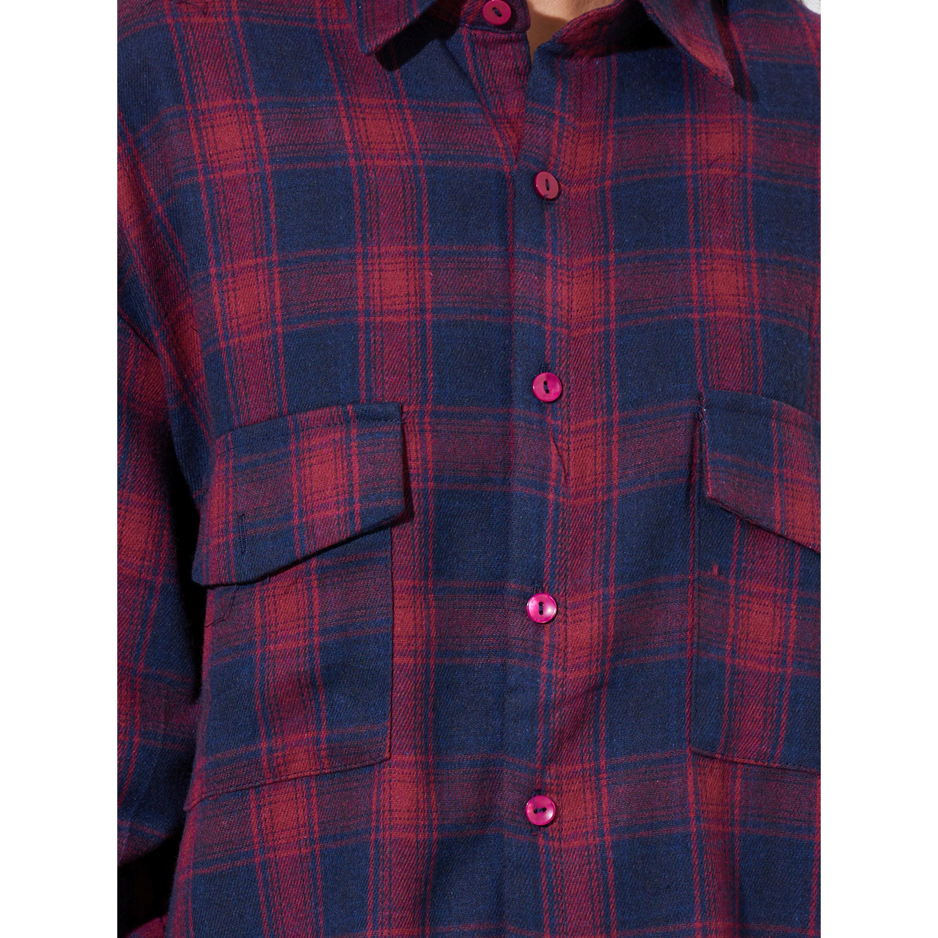 Styli Oversized Checked Print Buttoned Shirt-women-clothing-shirtsandblouses-shirts-image-6