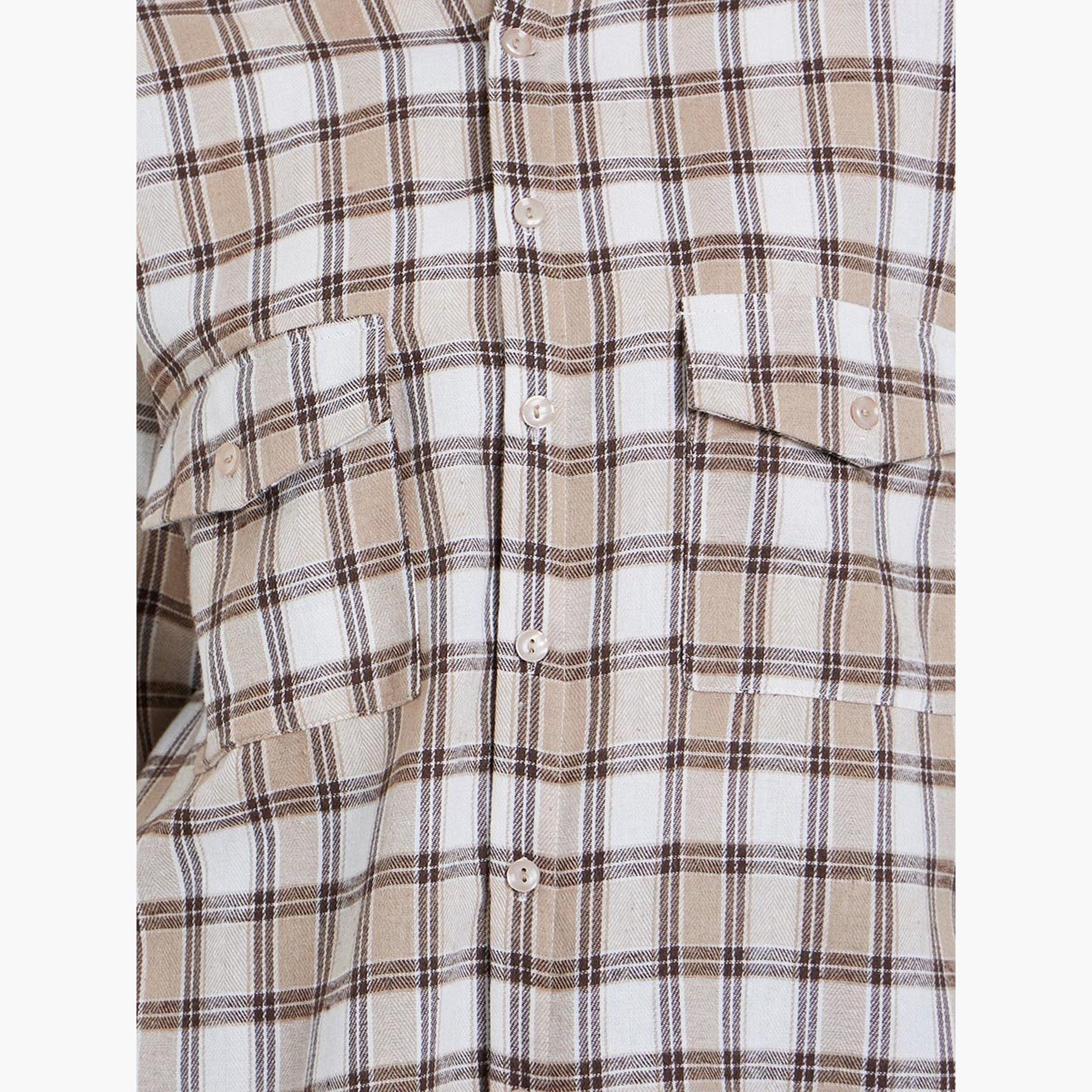 Styli Oversized Checked Print Buttoned Shirt-women-clothing-shirtsandblouses-shirts-image-4