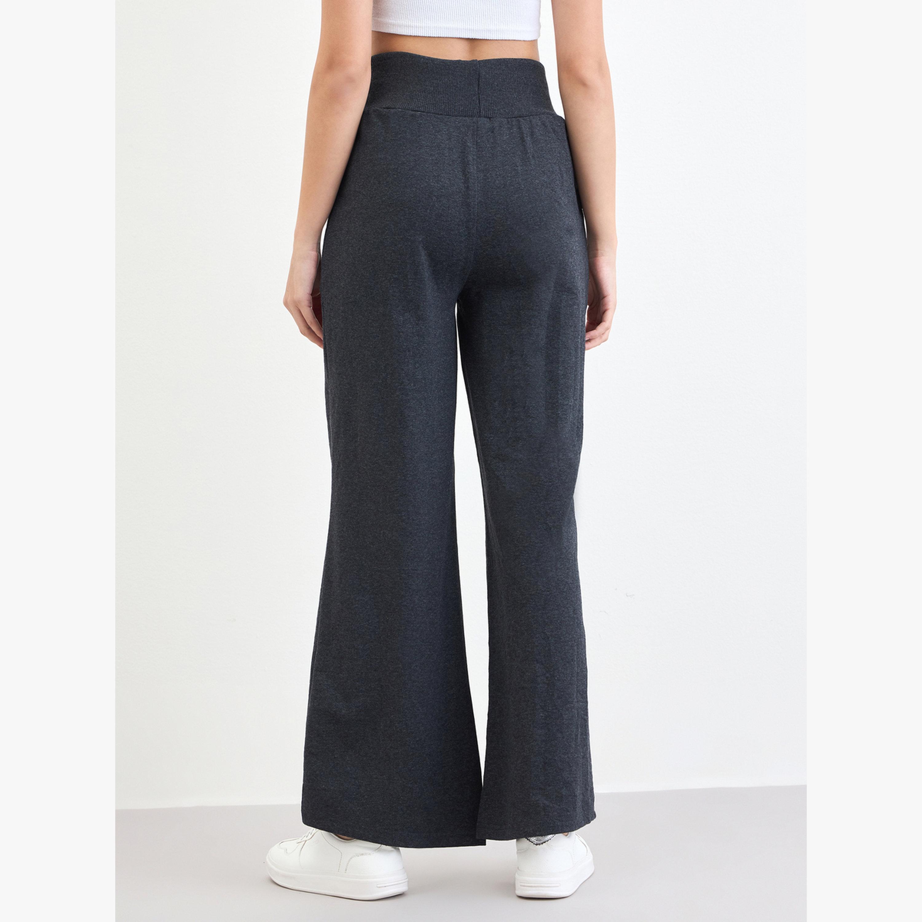 Styli Women Charcoal Wide Leg Joggers-women-clothing-bottoms-joggers-image-4