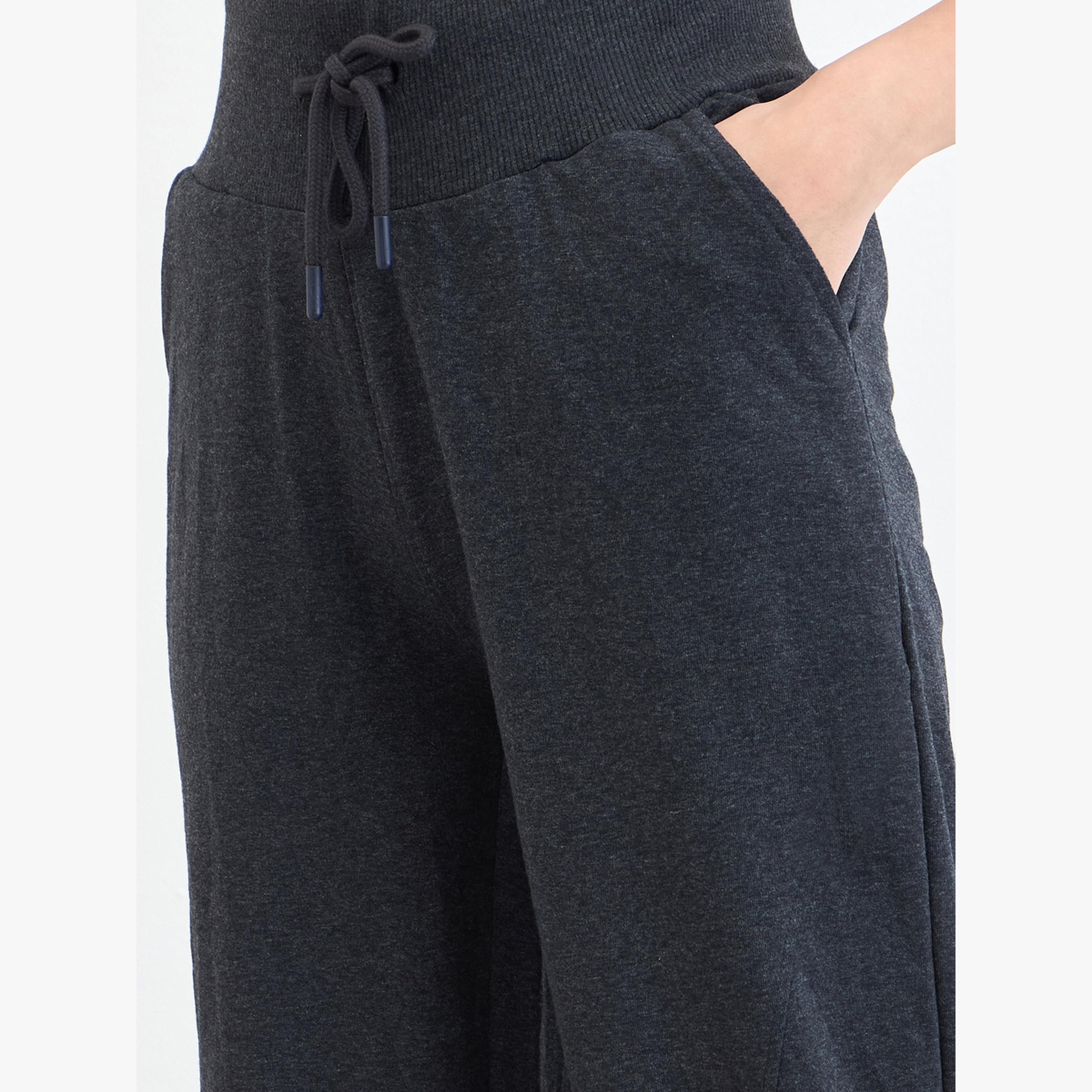 Styli Women Charcoal Wide Leg Joggers-women-clothing-bottoms-joggers-image-5
