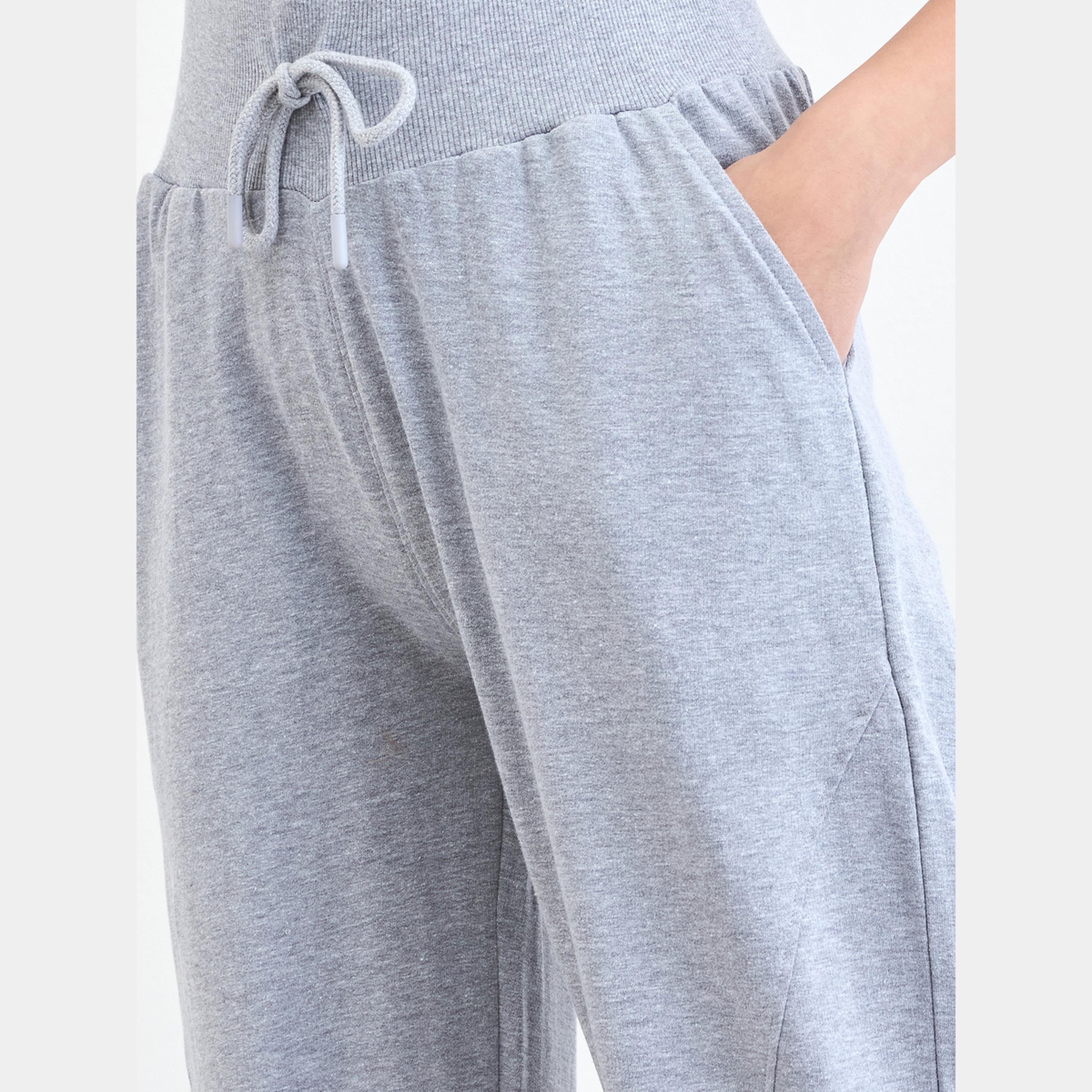 Styli Grey Wide leg Joggers with Drawstring-women-clothing-bottoms-joggers-image-4
