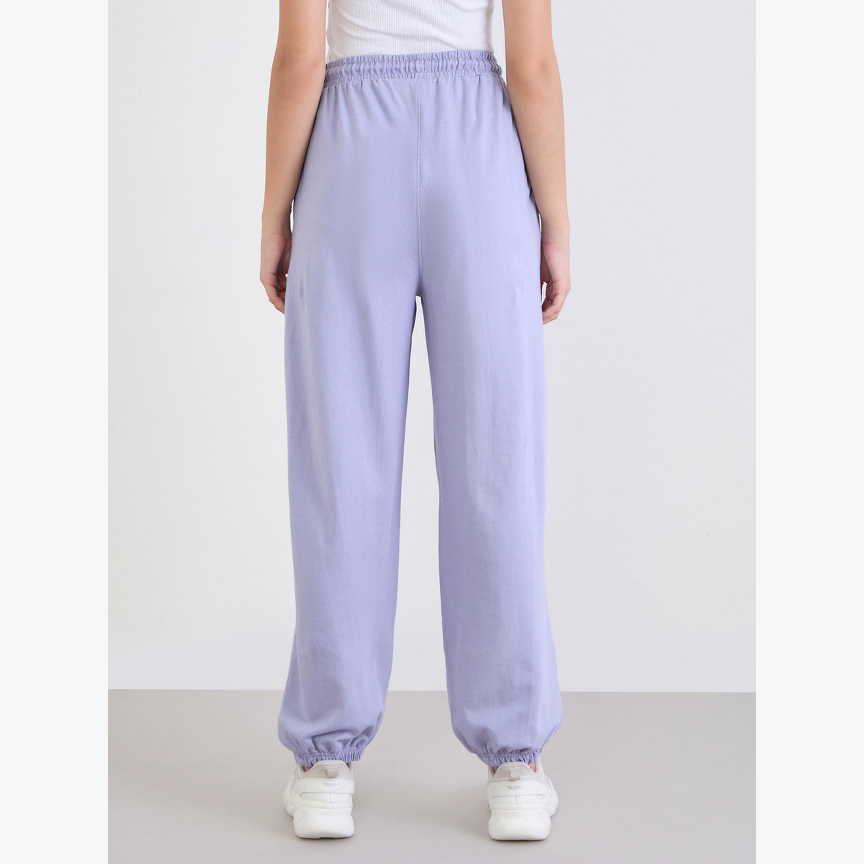 Styli Women Light Blue Relaxed Fit Joggers-women-clothing-bottoms-joggers-image-3