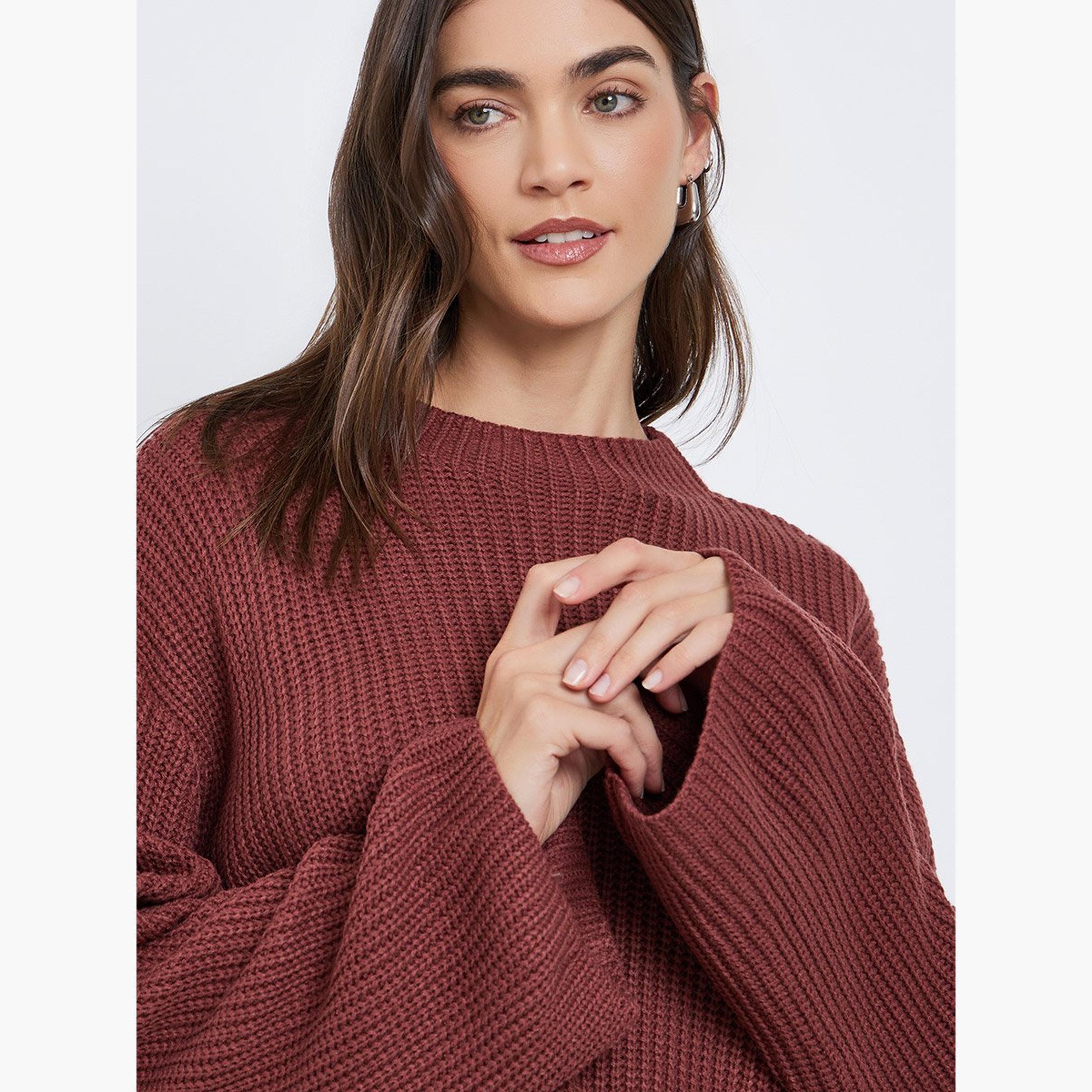 ستايلي - سترة محبوكة سميكة بقصّة صندوقية من الصدأ-women-winterwear-cardigansandjumpers-jumpers-image-3