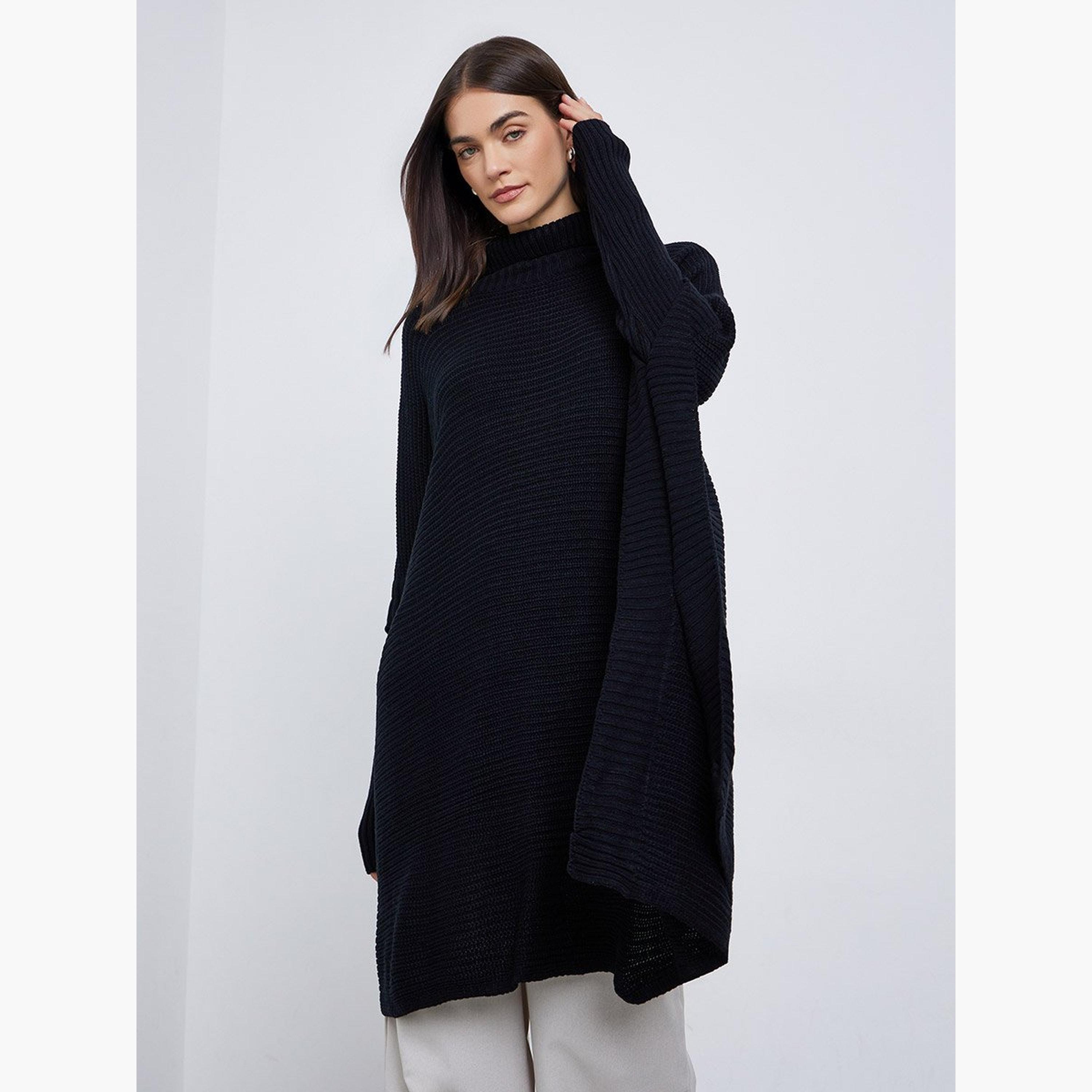 Styli Oversized Longline Chunky Knit Sweater-women-winterwear-cardigansandjumpers-jumpers-image-1