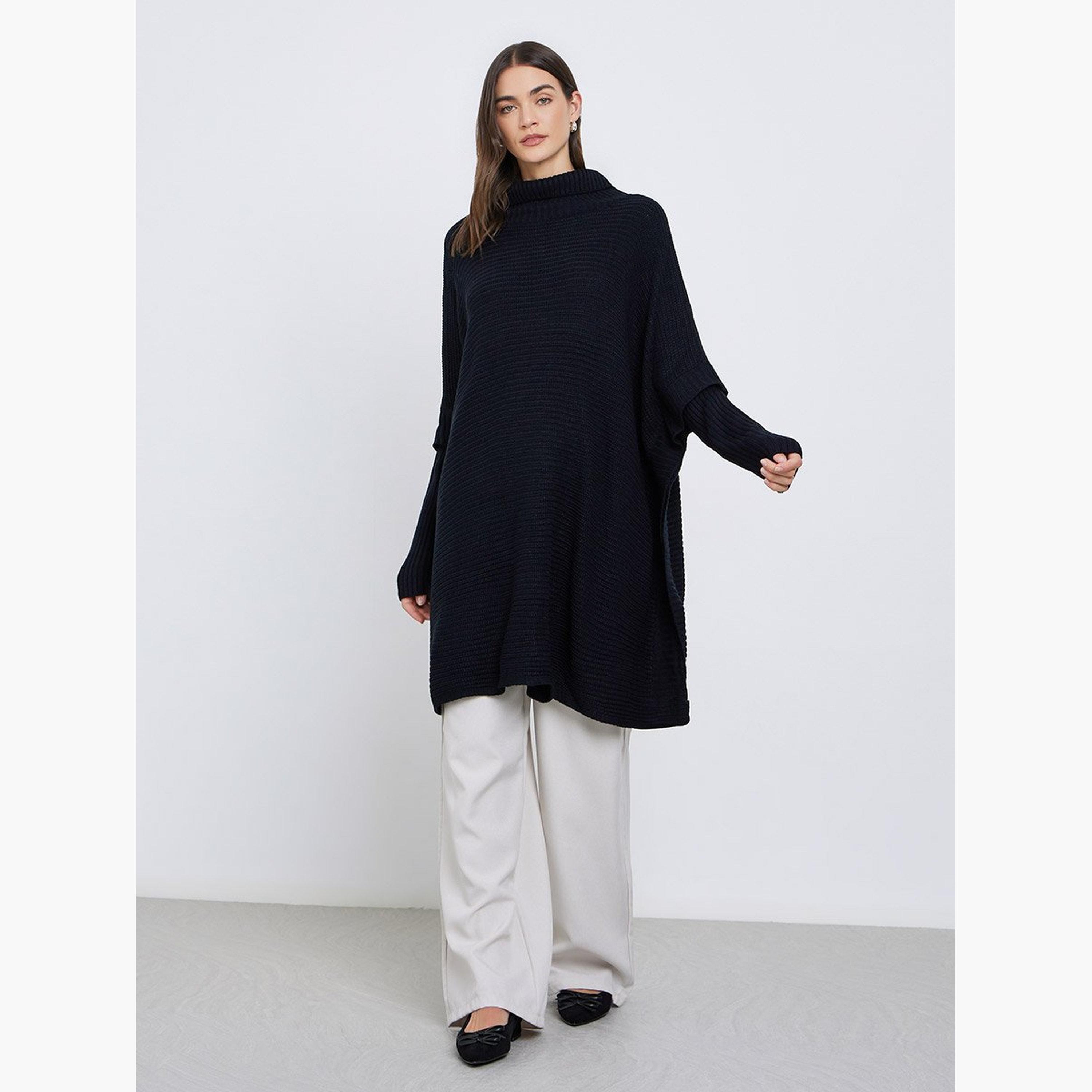 ستايلي - سترة محبوكة مقاس كبير طويلة وواسعة-women-winterwear-cardigansandjumpers-jumpers-image-2