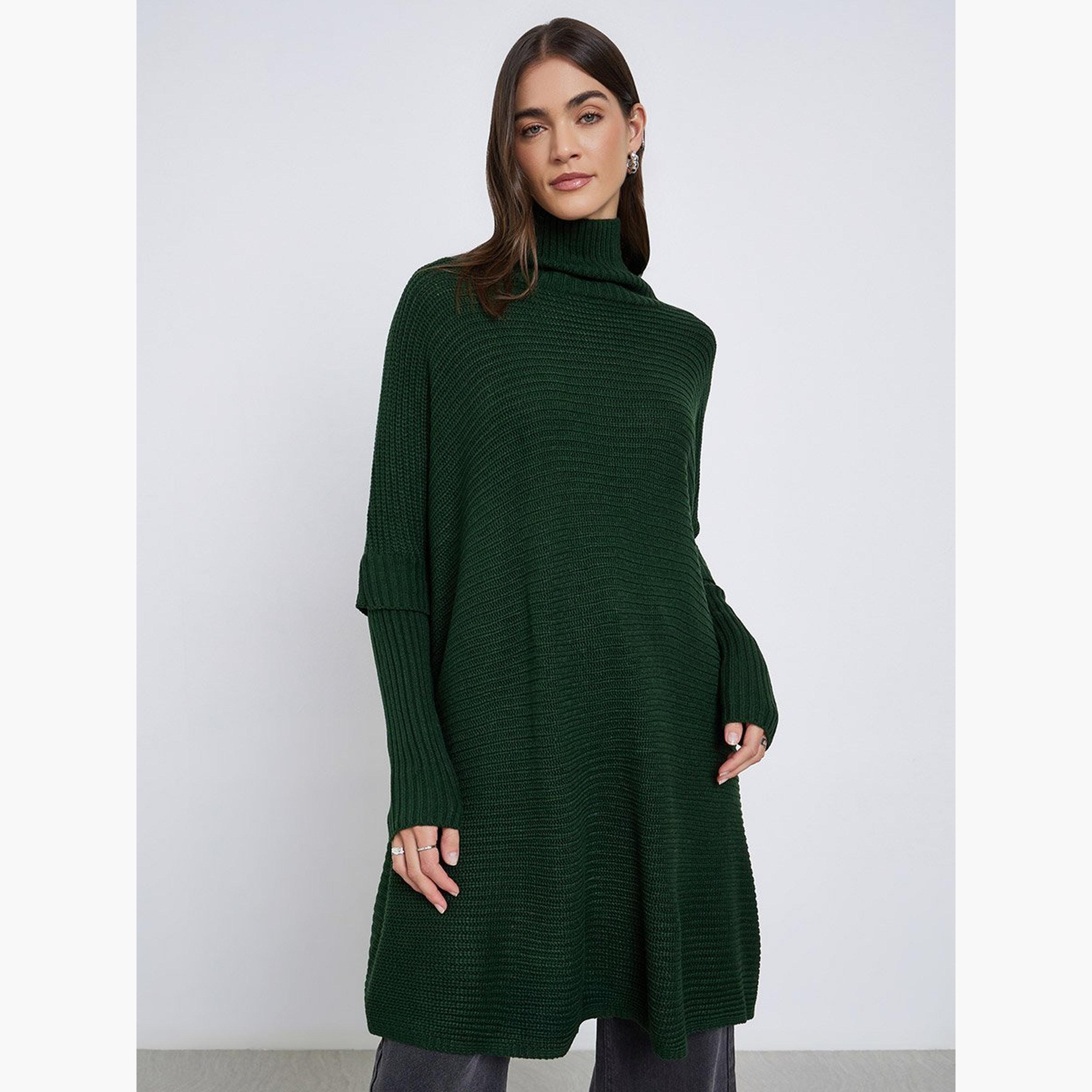 Styli Oversized Longline Chunky Knit Sweater-women-winterwear-cardigansandjumpers-jumpers-image-1