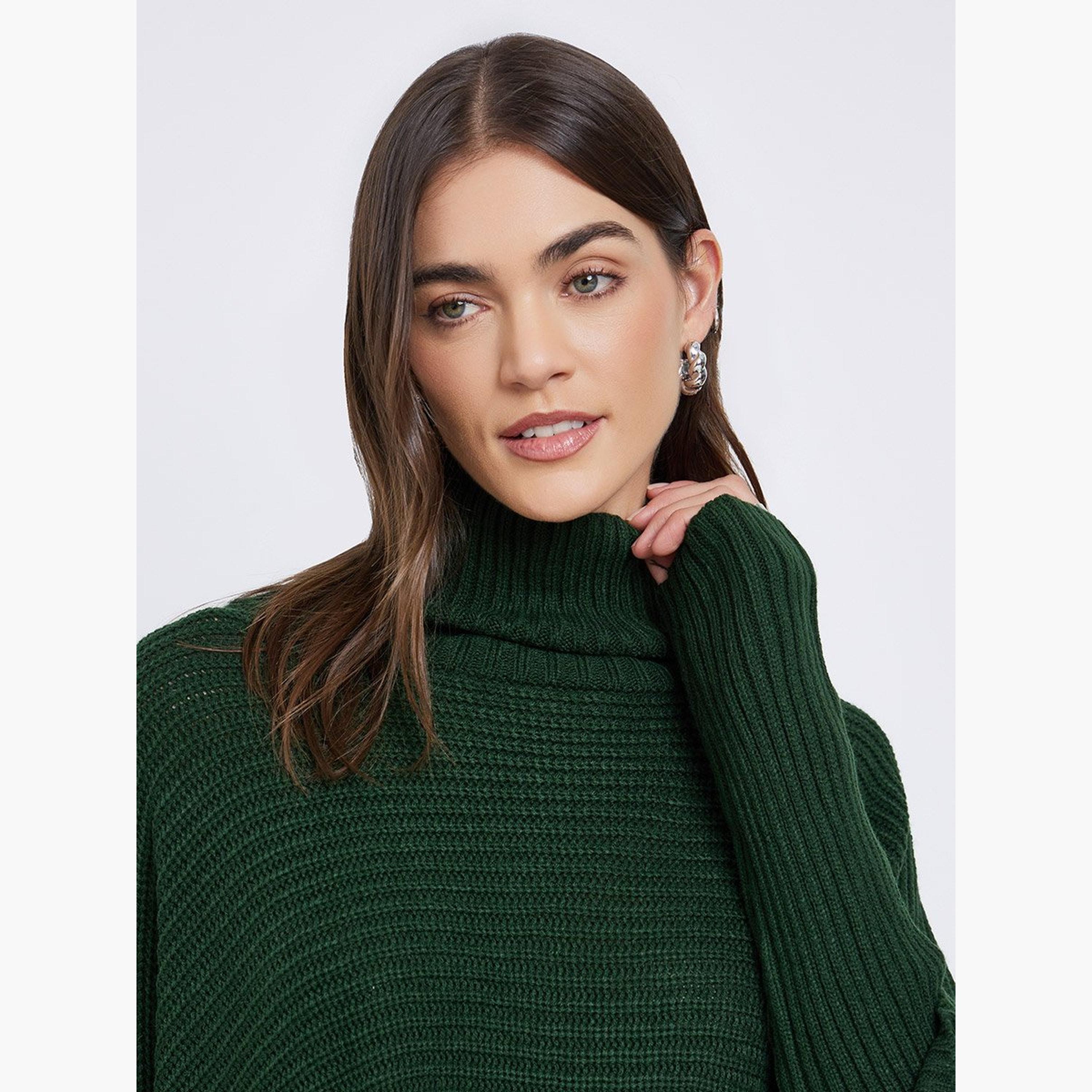 Styli Oversized Longline Chunky Knit Sweater-women-winterwear-cardigansandjumpers-jumpers-image-3