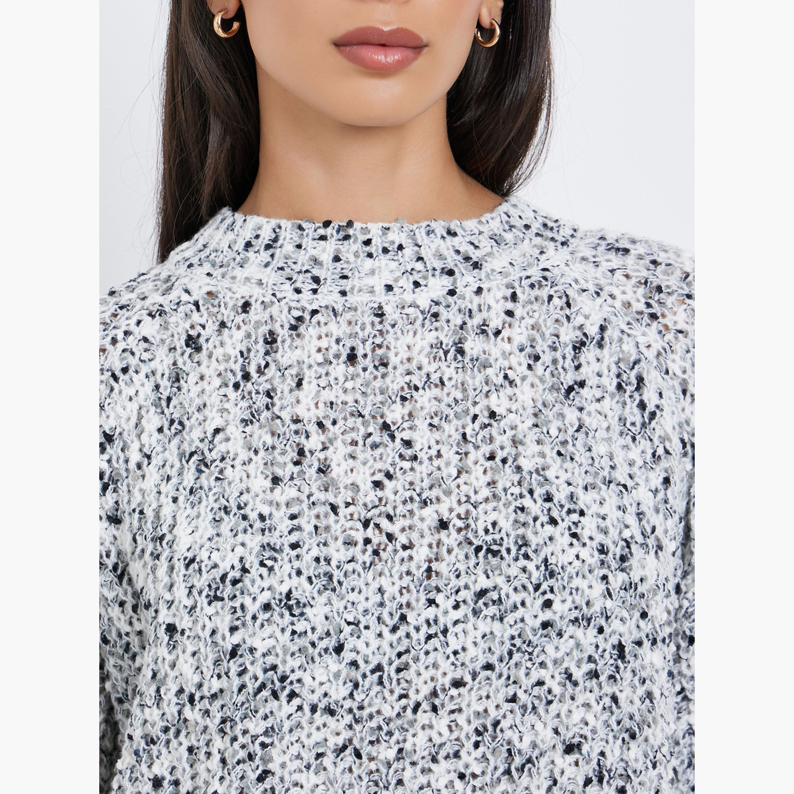 ستايلي - سترة محبوكة متعددة الخيوط بمقاس عادي-women-winterwear-cardigansandjumpers-jumpers-image-4
