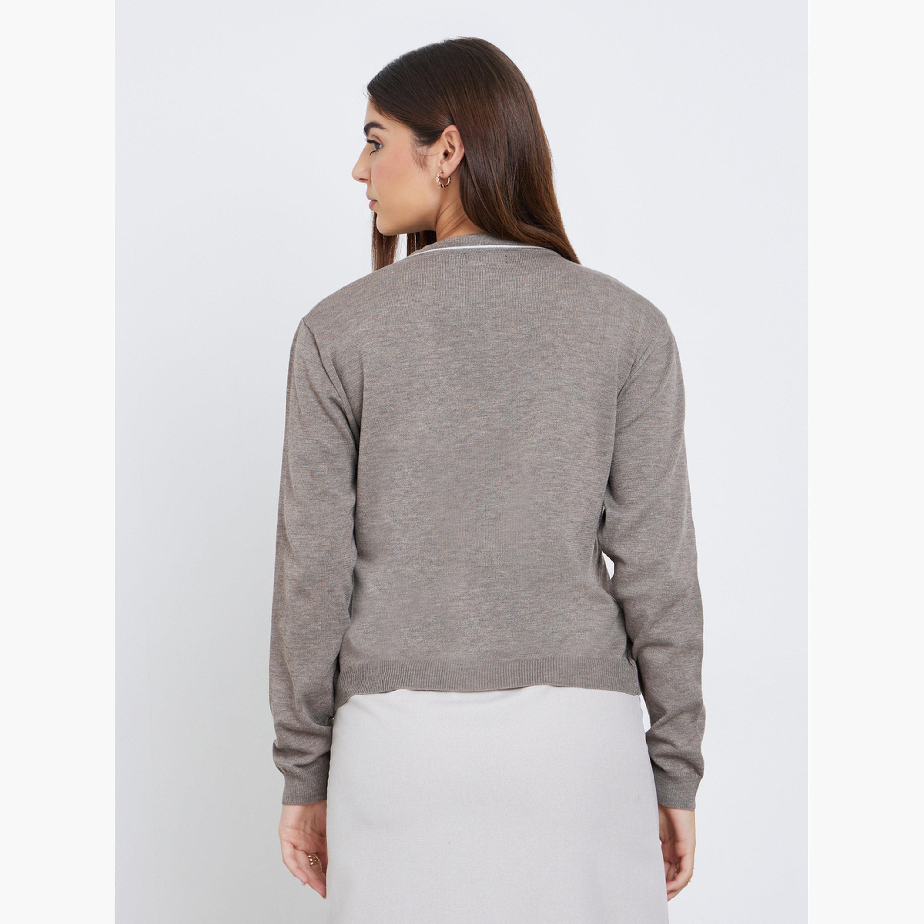 Styli Women Beige Buttoned Cardigan Sweater-women-clothing-cardigansandjumpers-cardigans-image-5