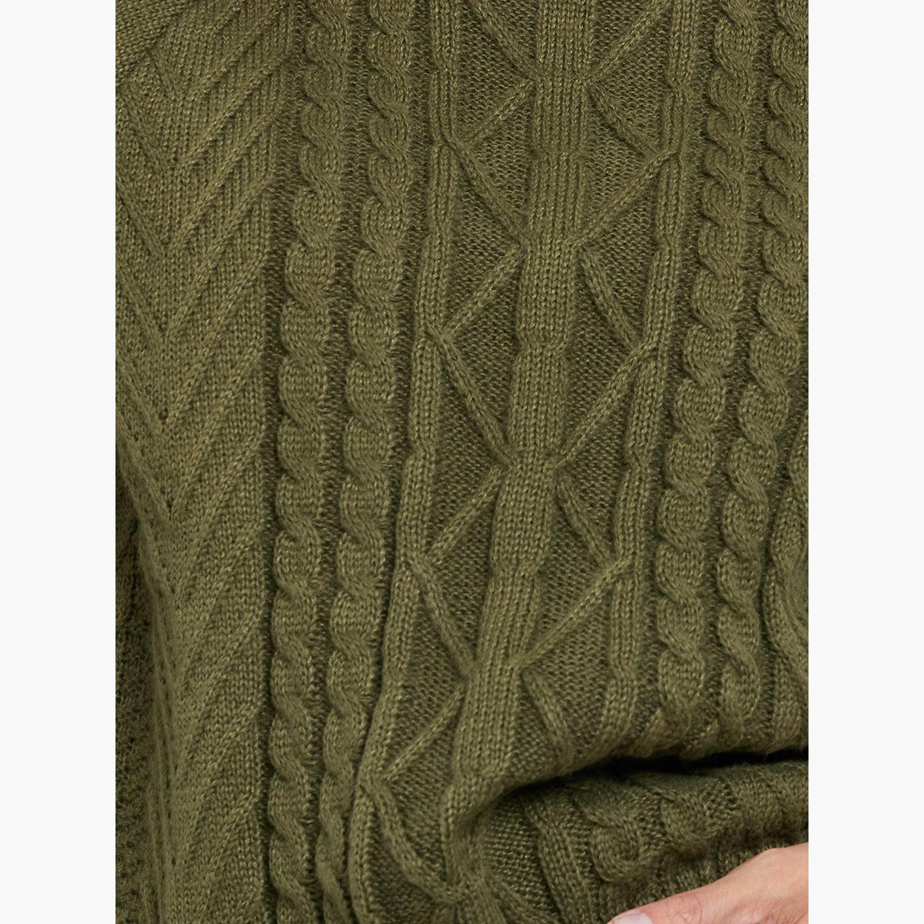 ستايلي - سترة محبوكة بقصّة عادية بلون زيتوني-women-winterwear-cardigansandjumpers-jumpers-image-4
