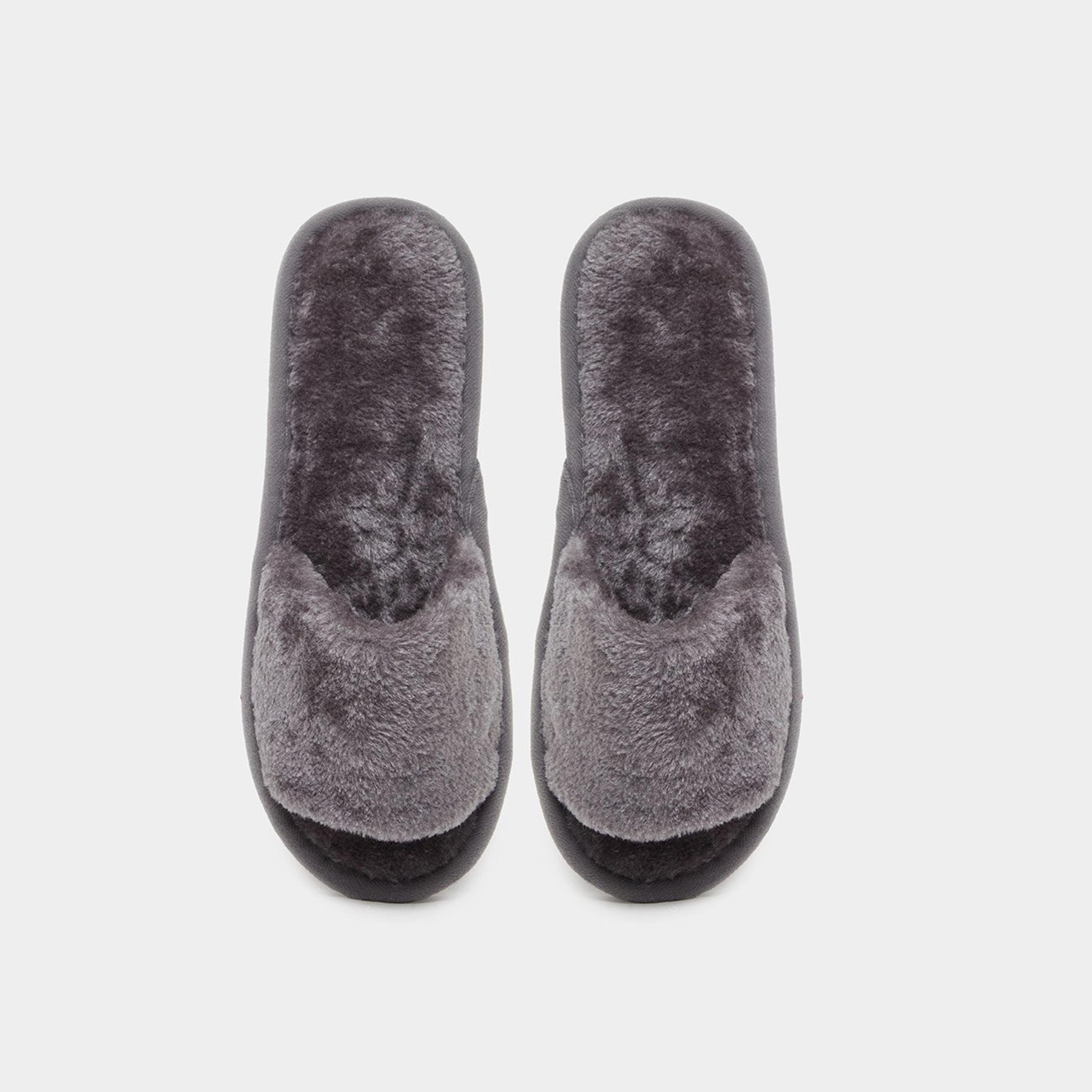 Styli Women Grey Furry Bedroom Slippers-women-shoes-bedroomslippers-image-5