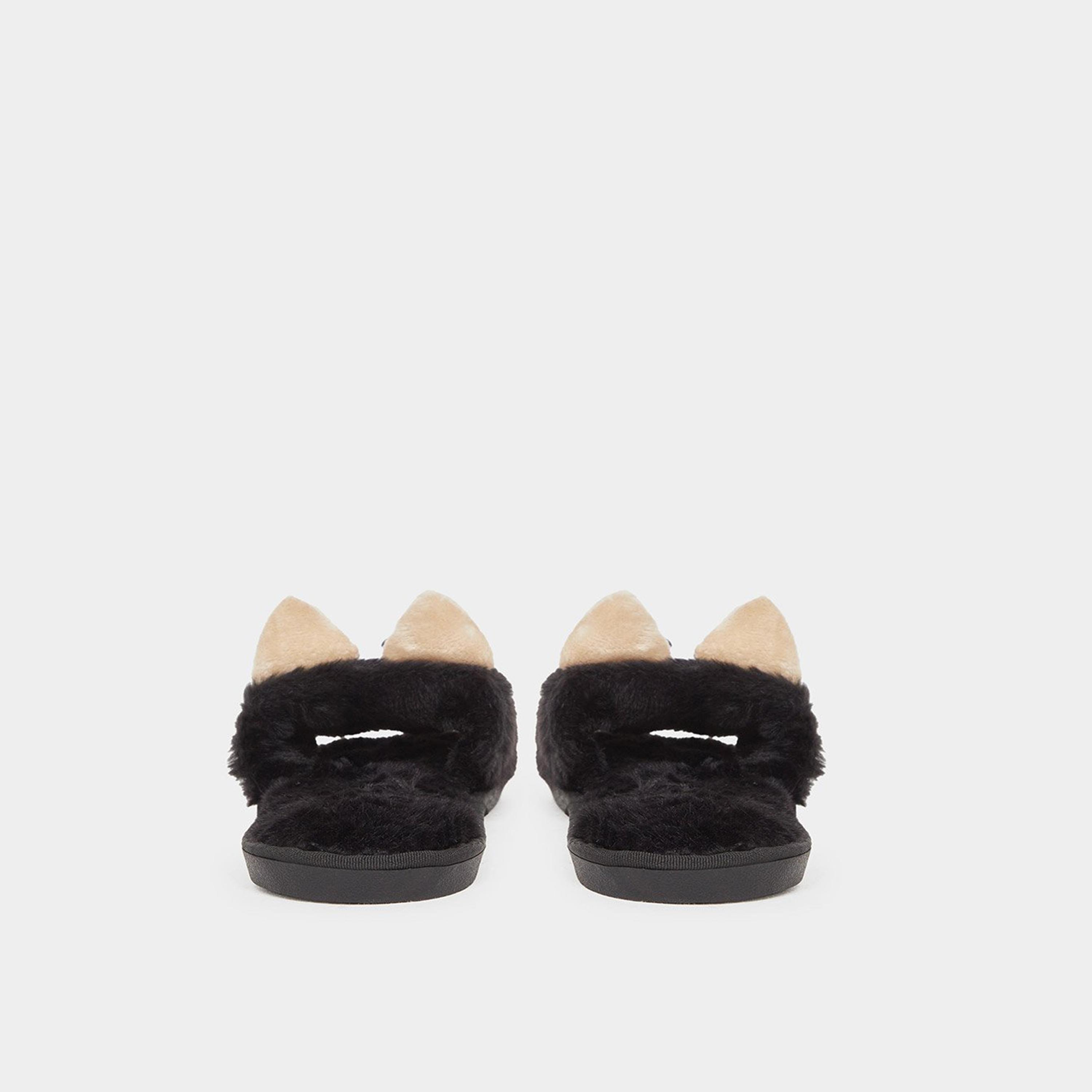 ستايلي - شبشب بيتي فراء أسود-women-shoes-bedroomslippers-image-5