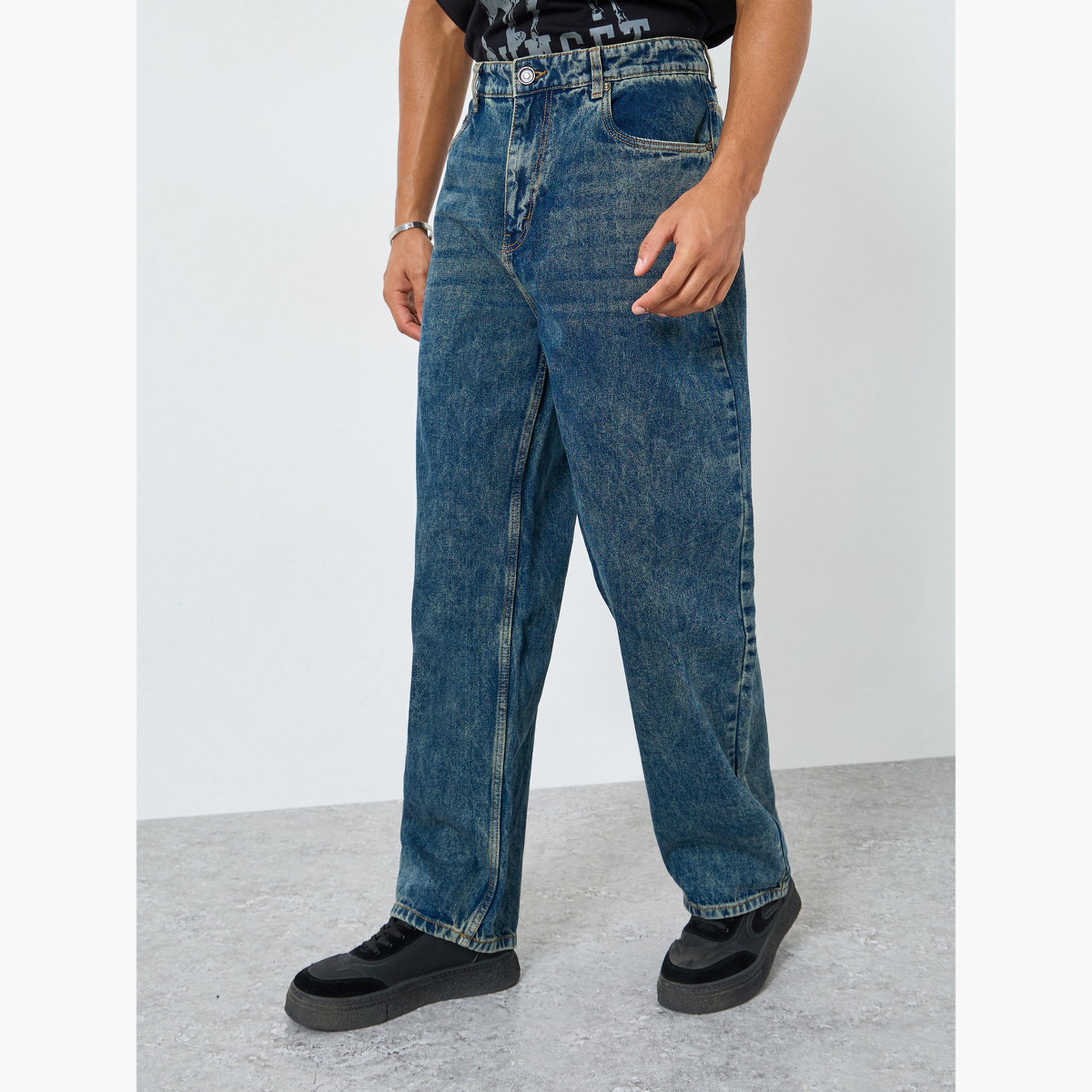 Styli Men Acid Wash Loose Fit Jeans-men-clothing-bottoms-jeans-image-1
