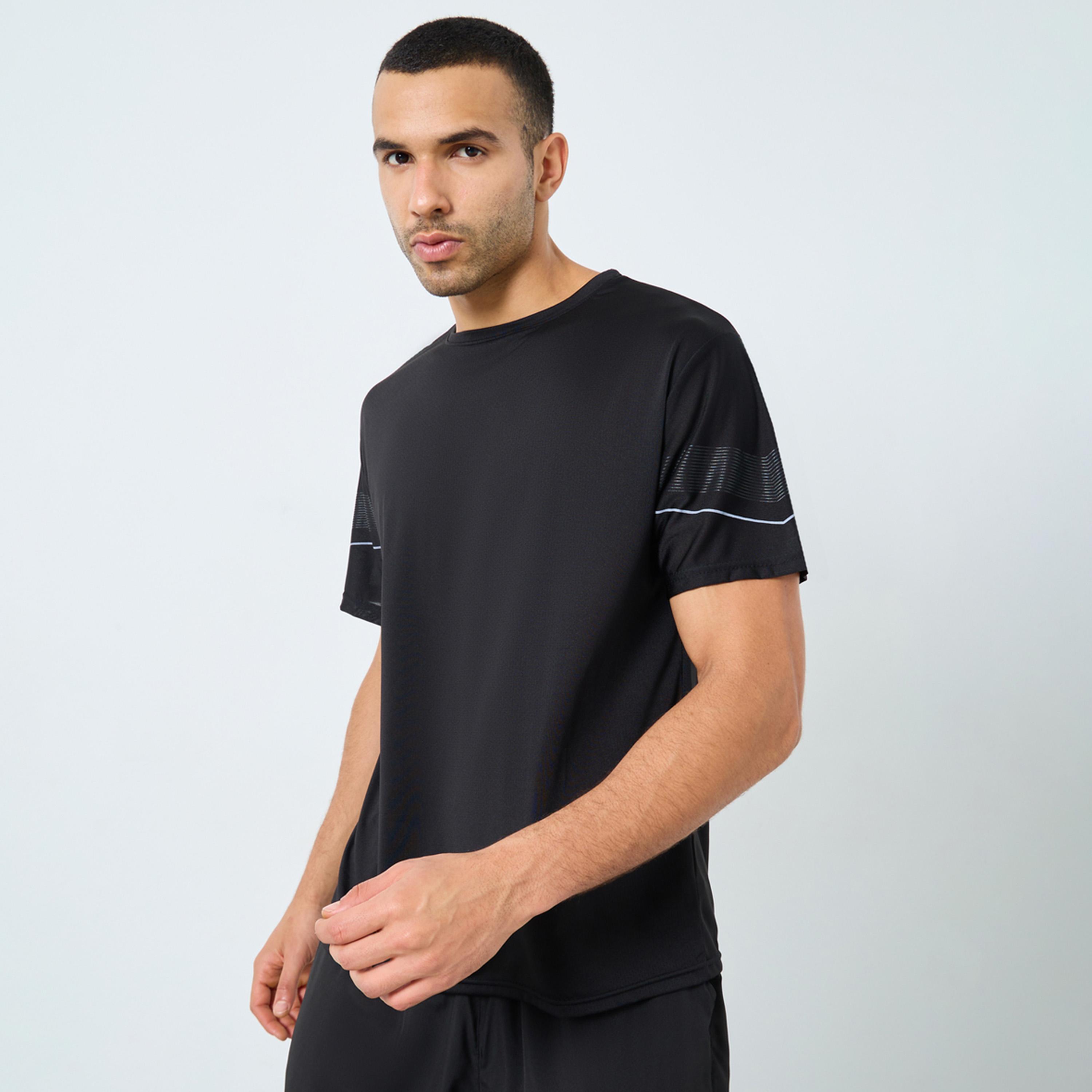 Styli Regular Fit Crew Neck Athleisure T-Shirt-men-clothing-sportswearandactivewear-tshirtsandpolos-image-1
