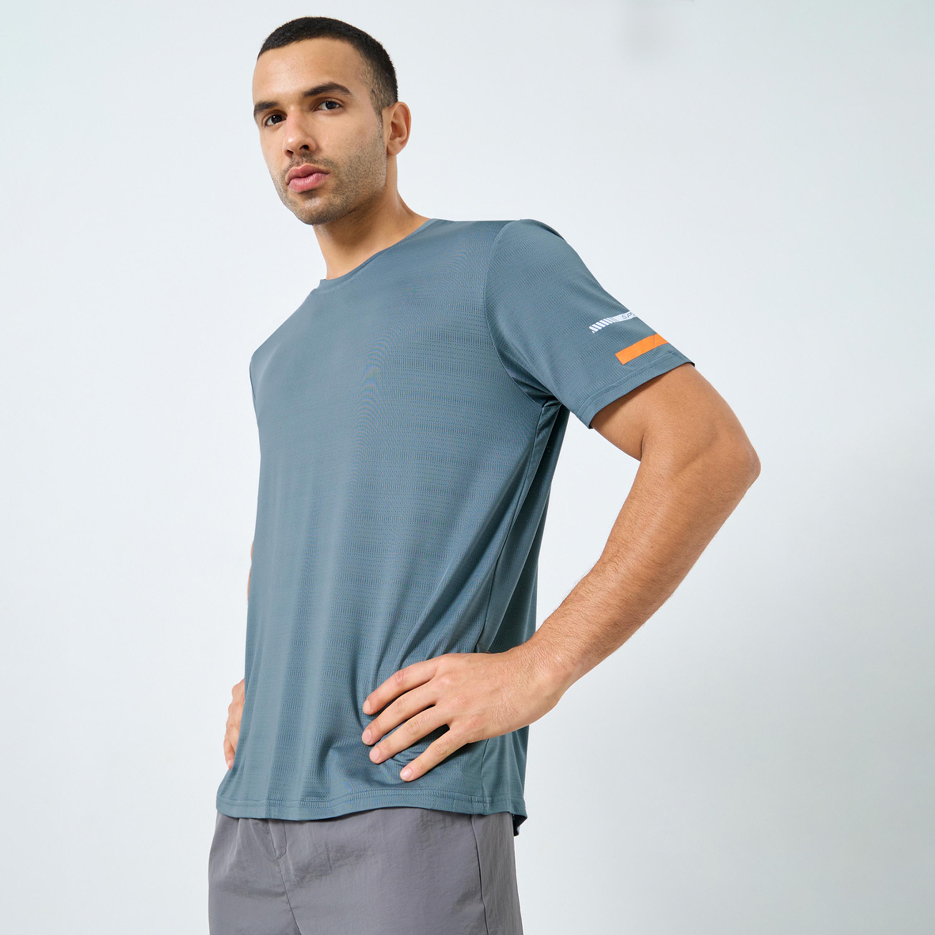 Styli Regular Fit Crew Neck Athleisure T-Shirt-men-clothing-sportswearandactivewear-tshirtsandpolos-image-1