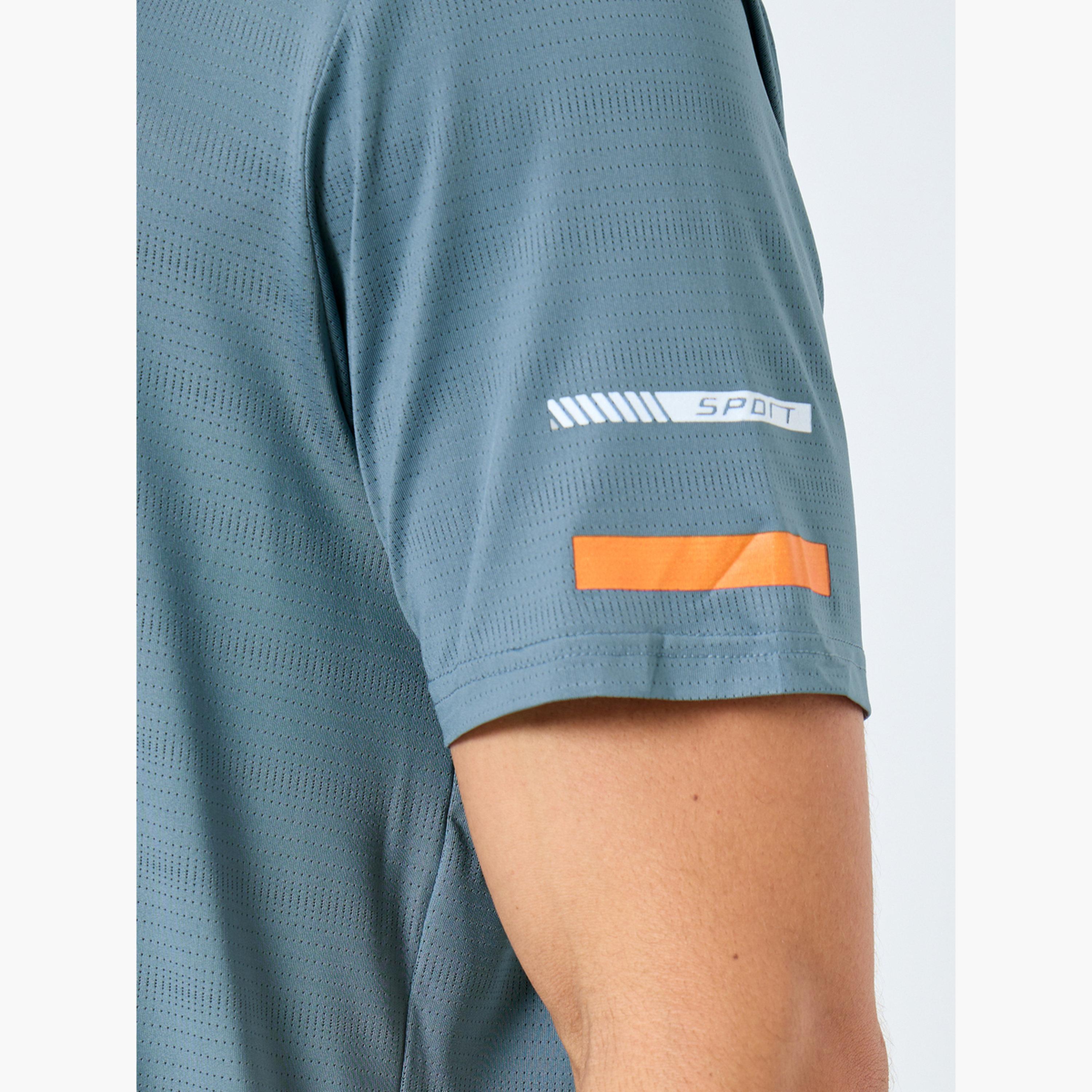 Styli Regular Fit Crew Neck Athleisure T-Shirt-men-clothing-sportswearandactivewear-tshirtsandpolos-image-3