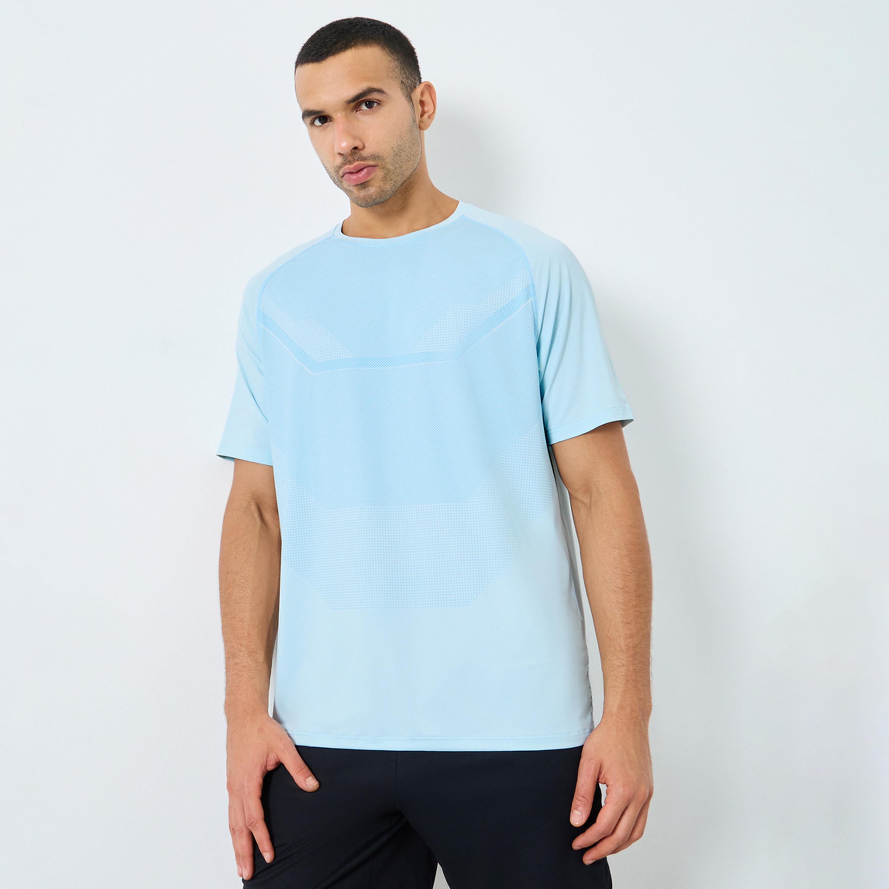 Styli Regular Fit Athleisure T-Shirt with Front Print Detailing-men-clothing-sportswearandactivewear-tshirtsandpolos-image-1