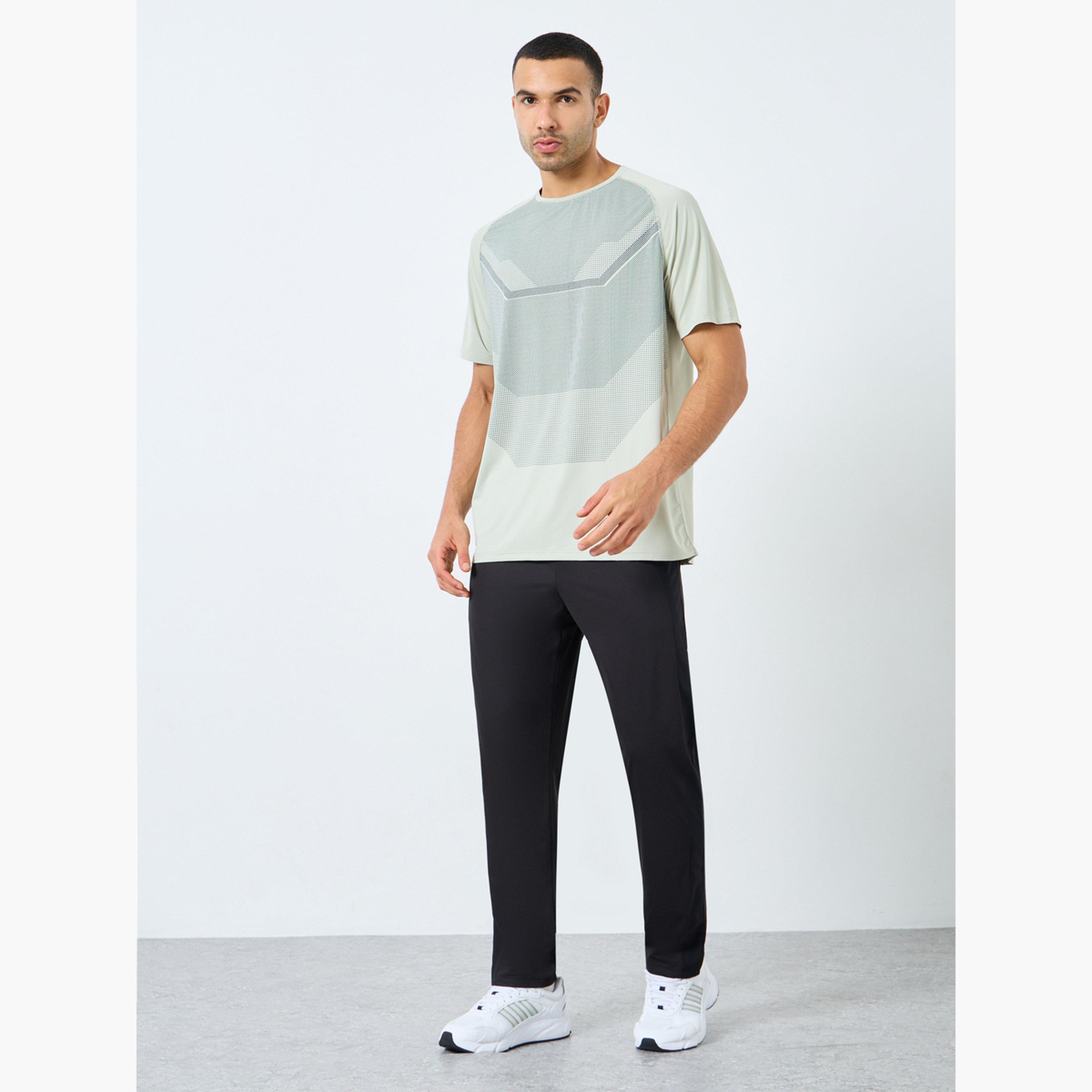 Styli Regular Fit Athleisure T-Shirt with Front Print Detailing-men-clothing-sportswearandactivewear-tshirtsandpolos-image-2