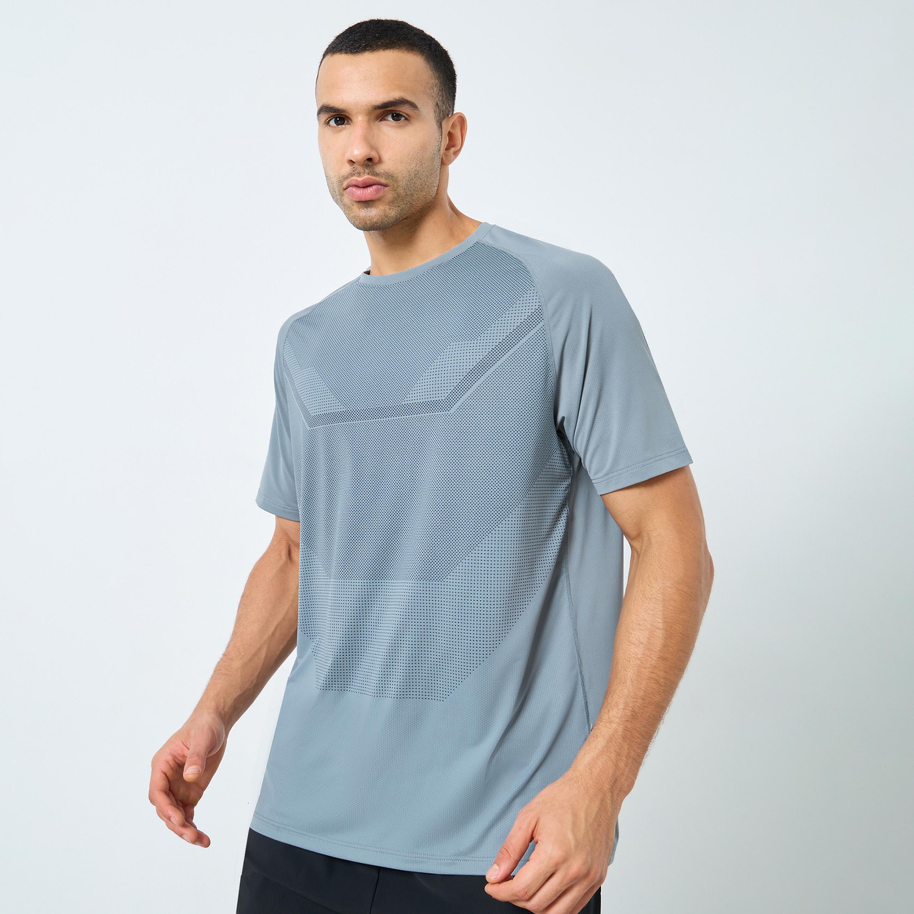 Styli Regular Fit Athleisure T-Shirt with Front Print Detailing-men-clothing-sportswearandactivewear-tshirtsandpolos-image-1