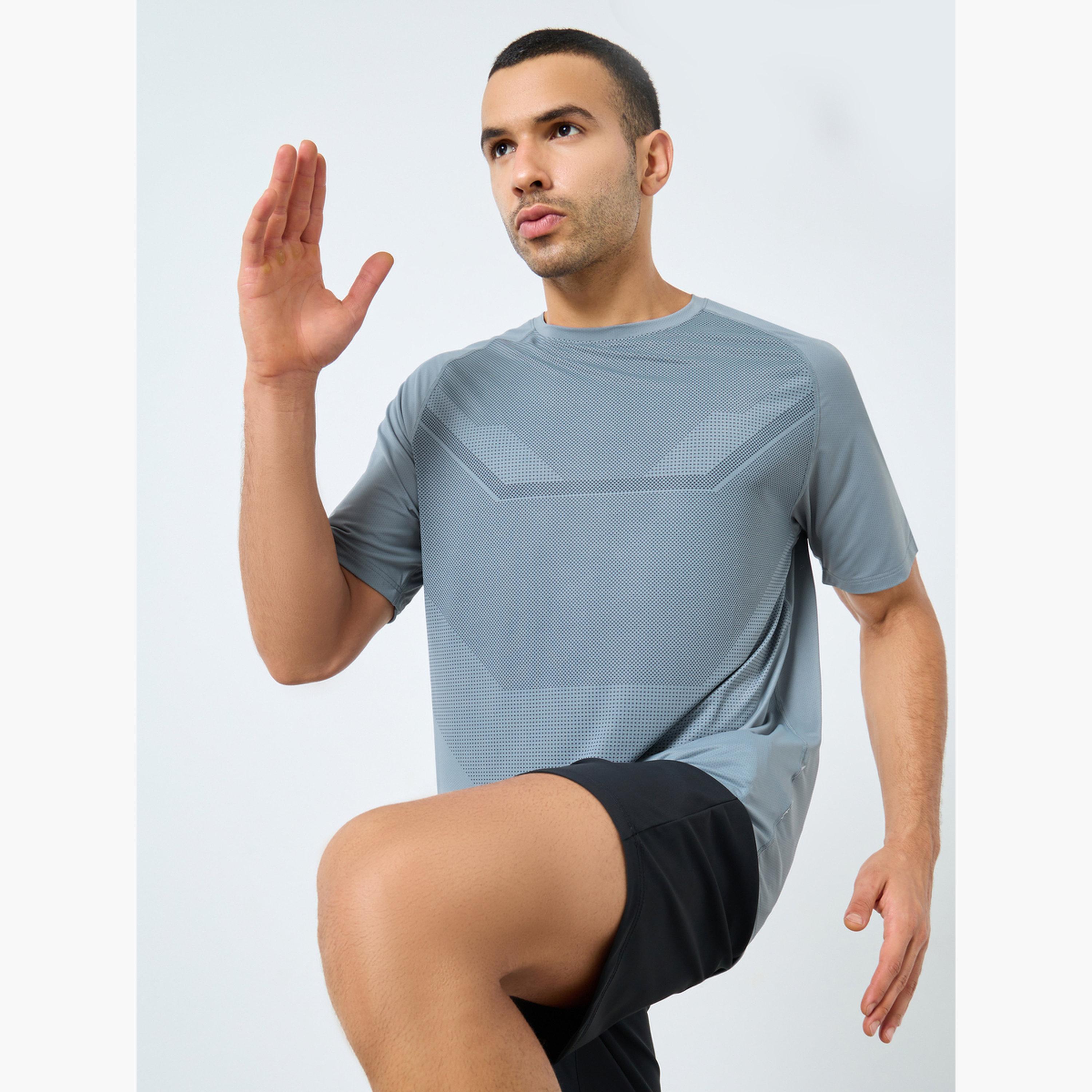 Styli Regular Fit Athleisure T-Shirt with Front Print Detailing-men-clothing-sportswearandactivewear-tshirtsandpolos-image-3