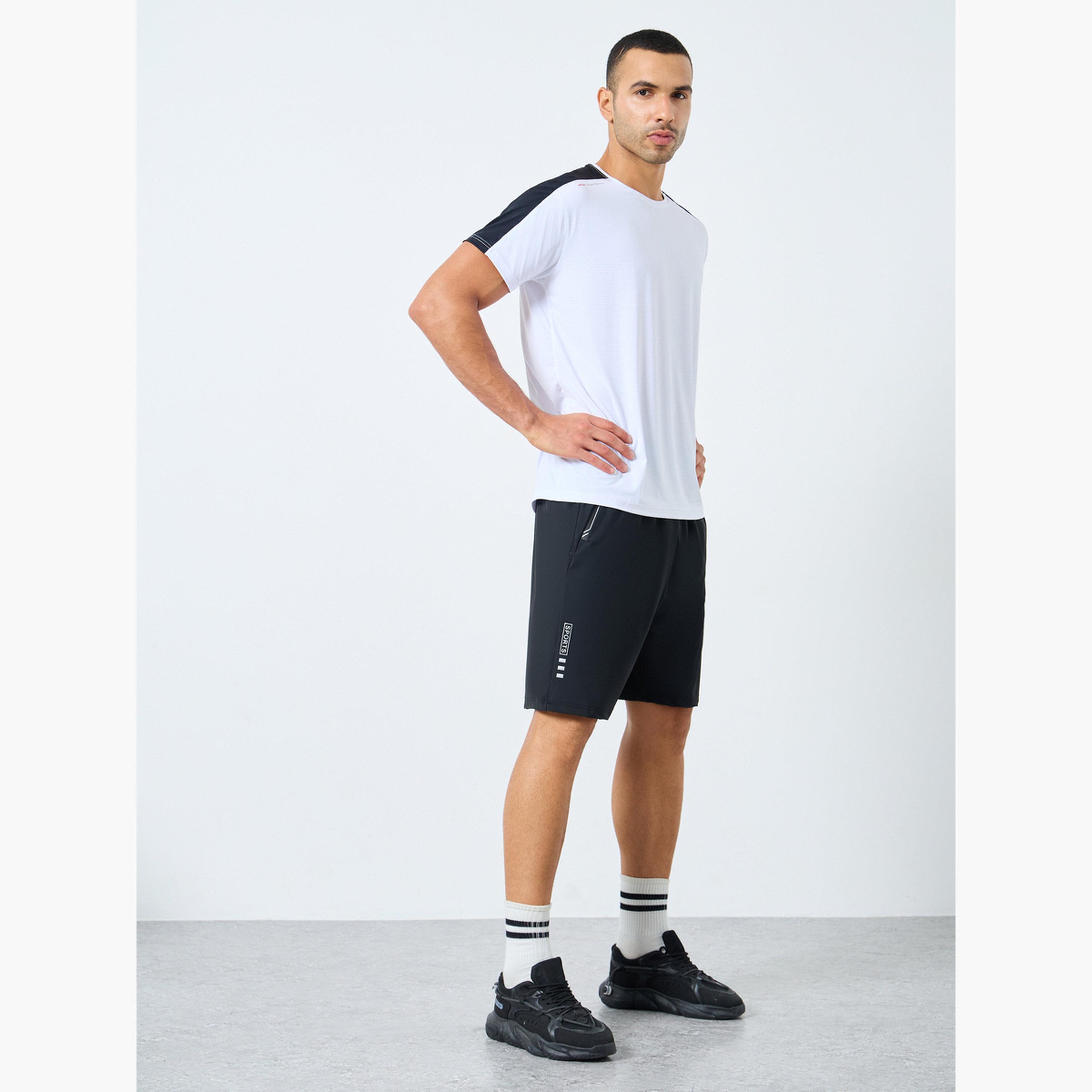 Styli Men Black Regular Fit Shorts-men-clothing-sportswearandactivewear-bottoms-shorts-image-2